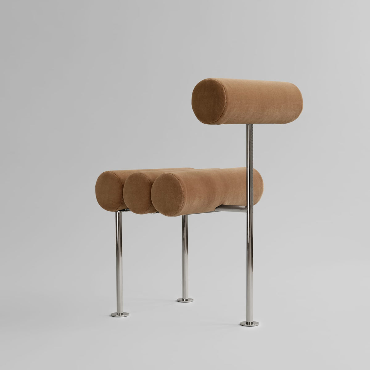 Hiro Dining Chair, Stainless Steel - Desert