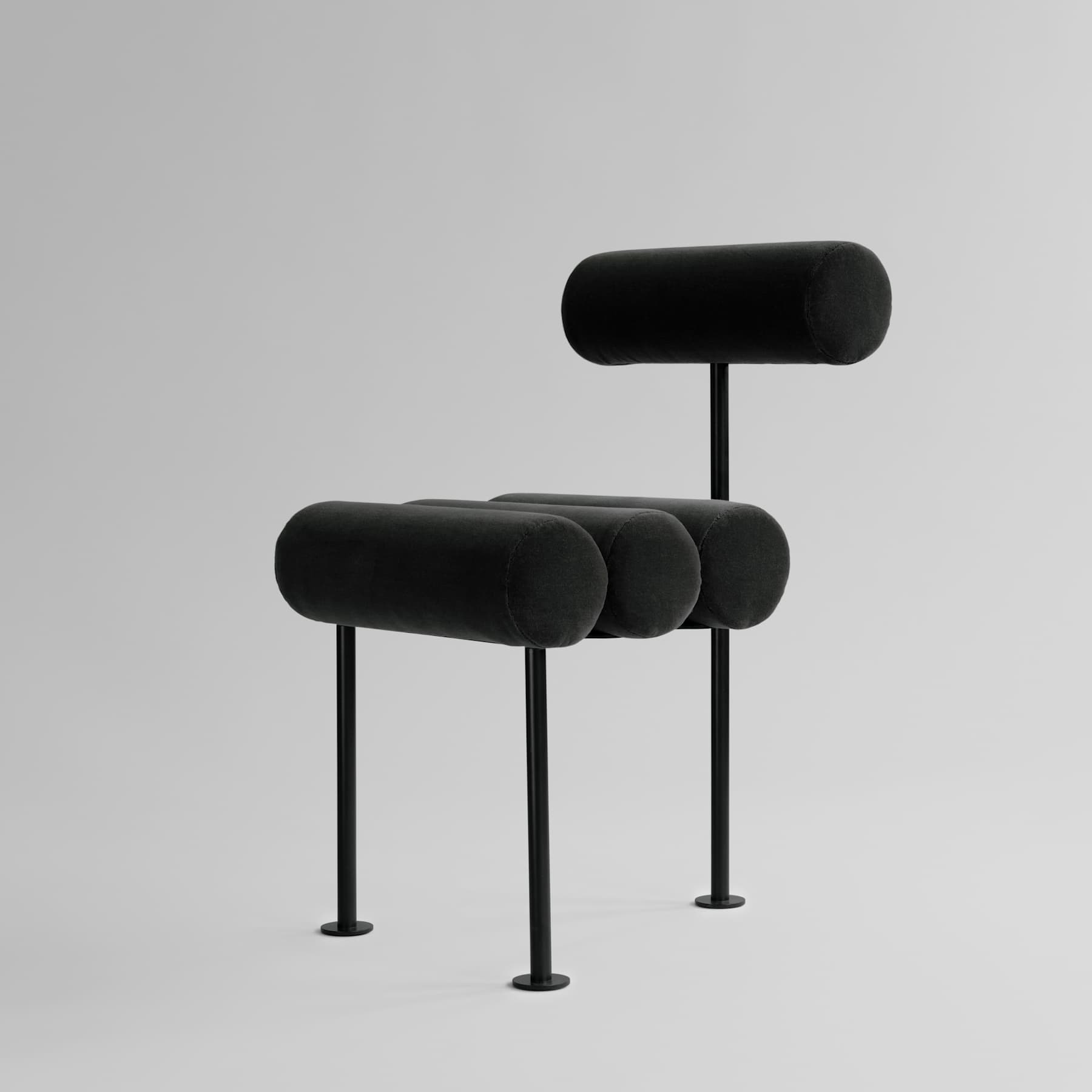 Hiro  Dining Chair, Black Frame - Peat