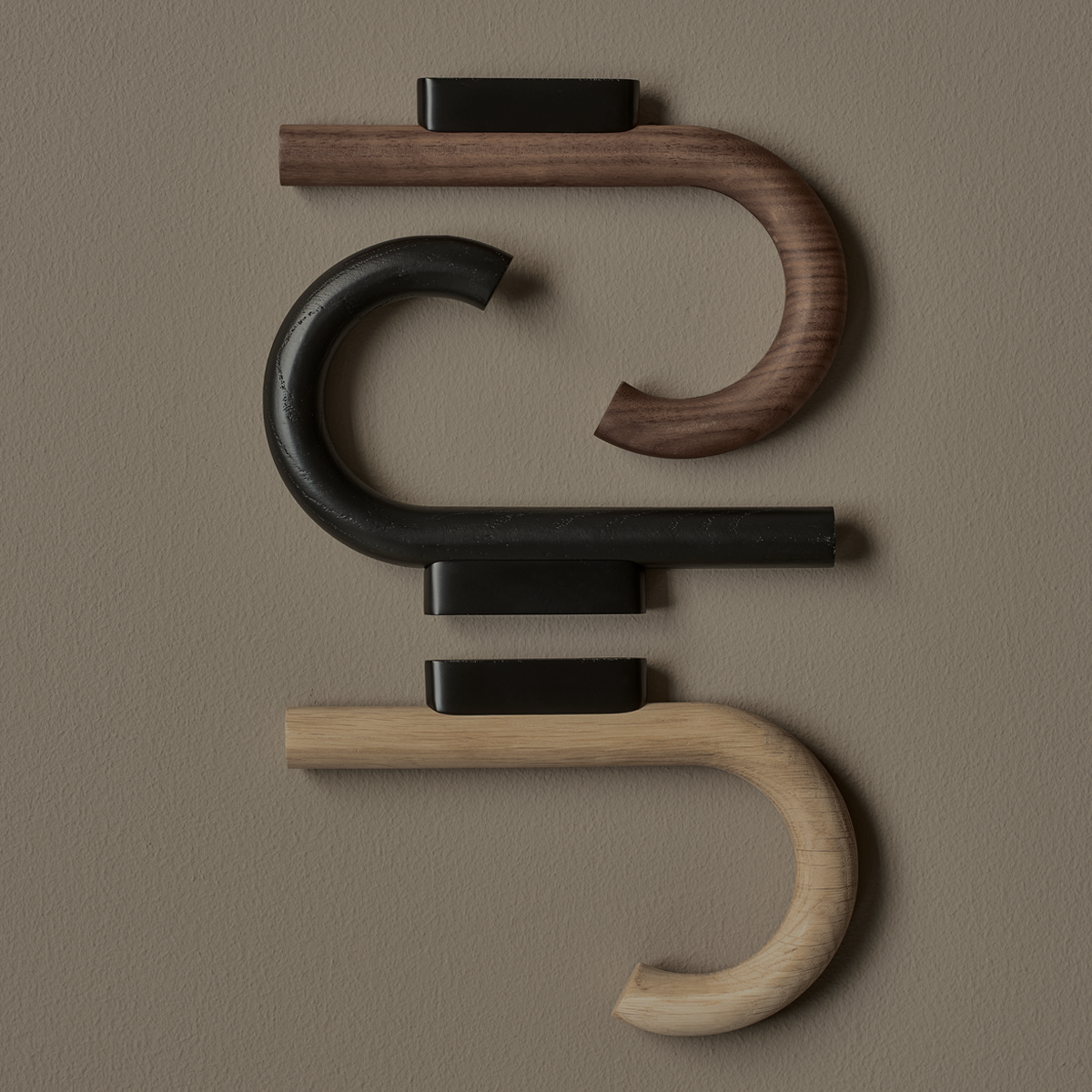 HOOK Large, oak-black