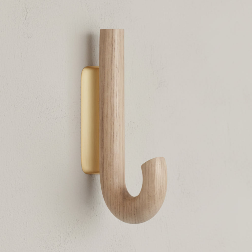 HOOK  Mini, oak-brass
