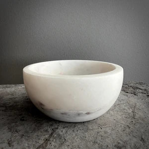 marblelous bowl, white