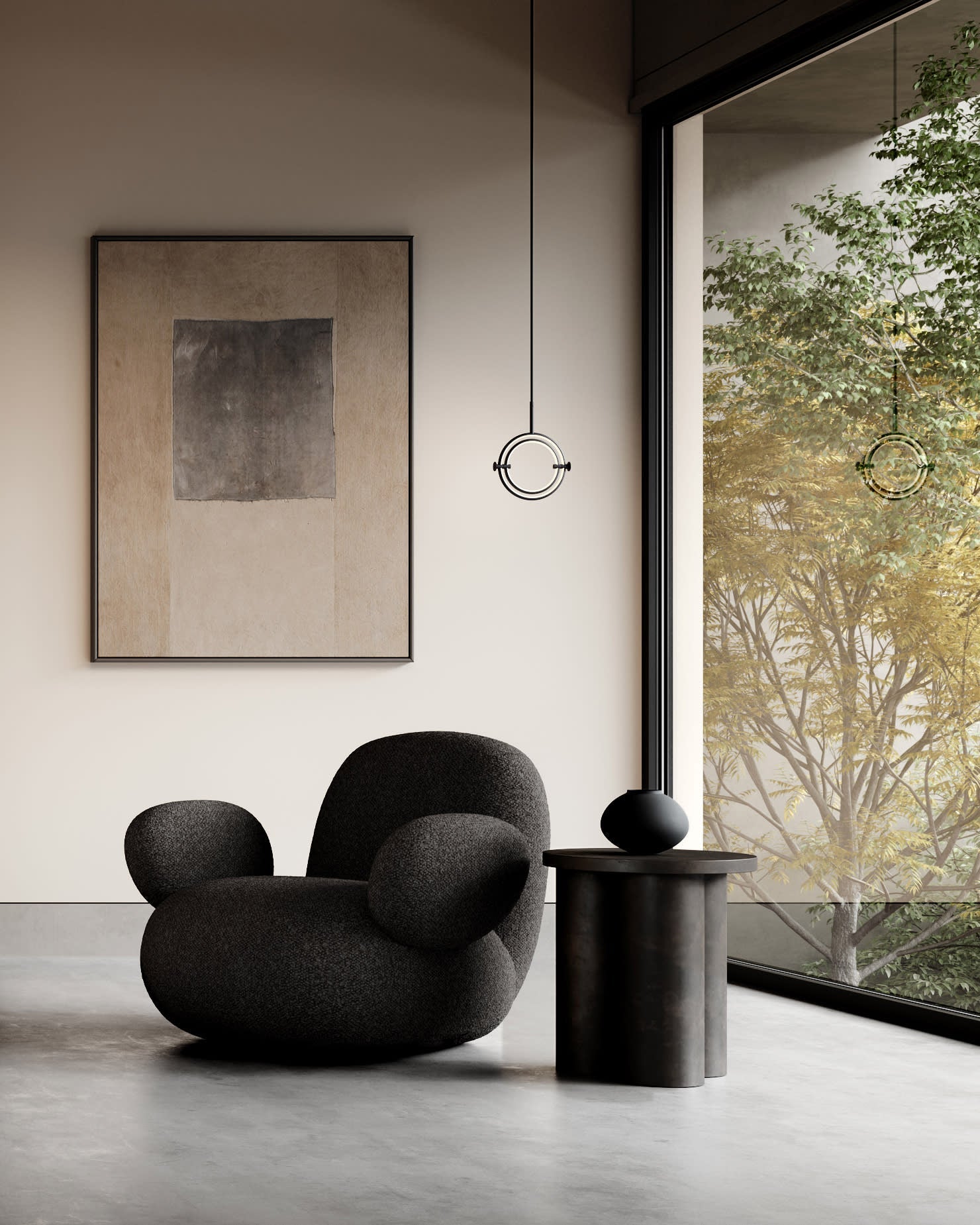 Sunao Vase Fat, Petit - Black*