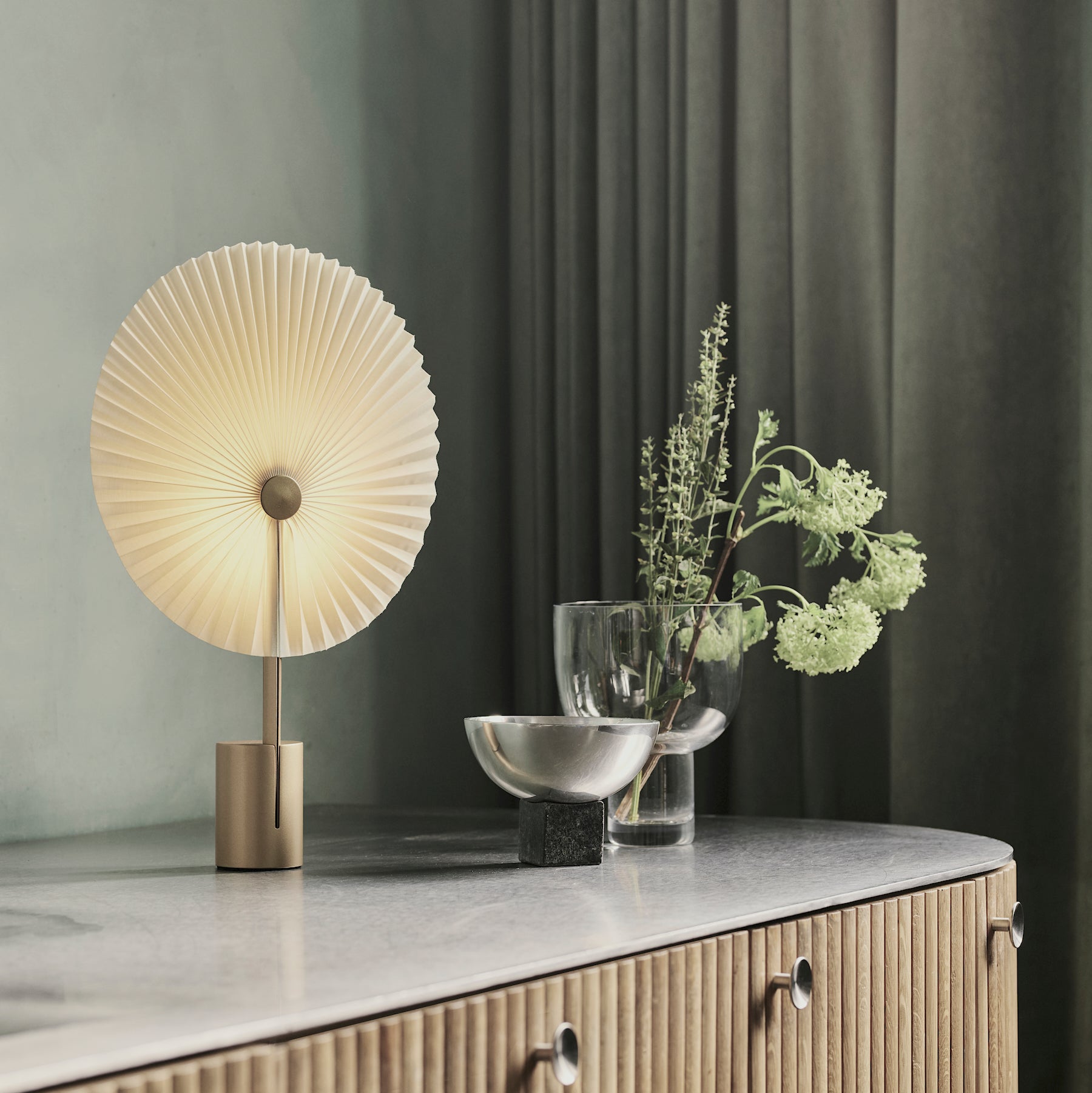 LIRIS Portable Table Lamp, Brass