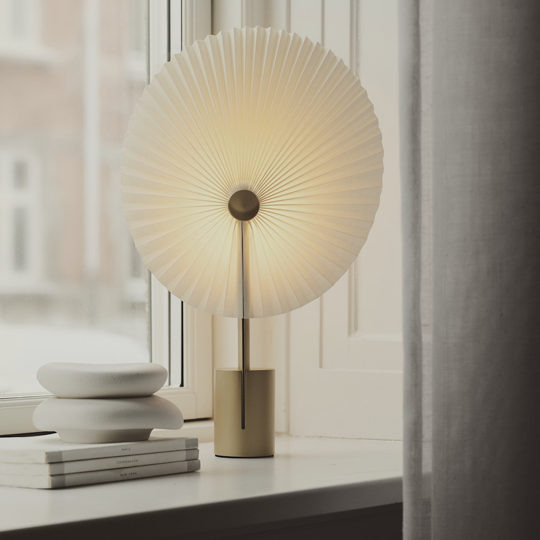 LIRIS Portable Table Lamp, Brass