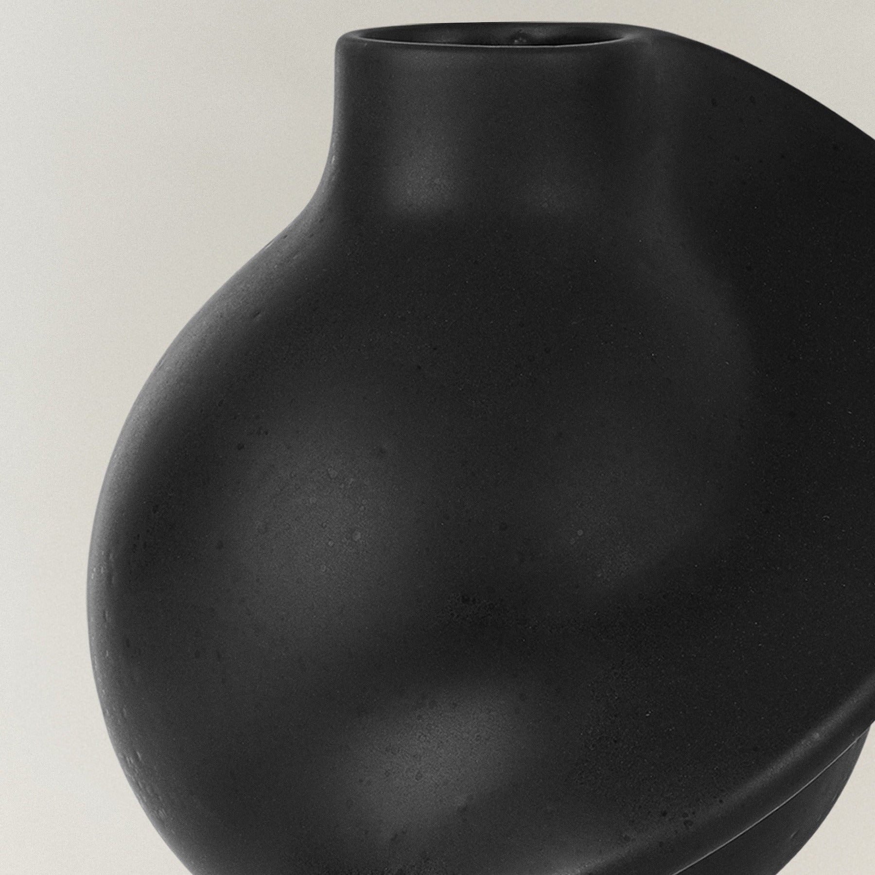 Ceramic Pirout Vase 02 Ink Black