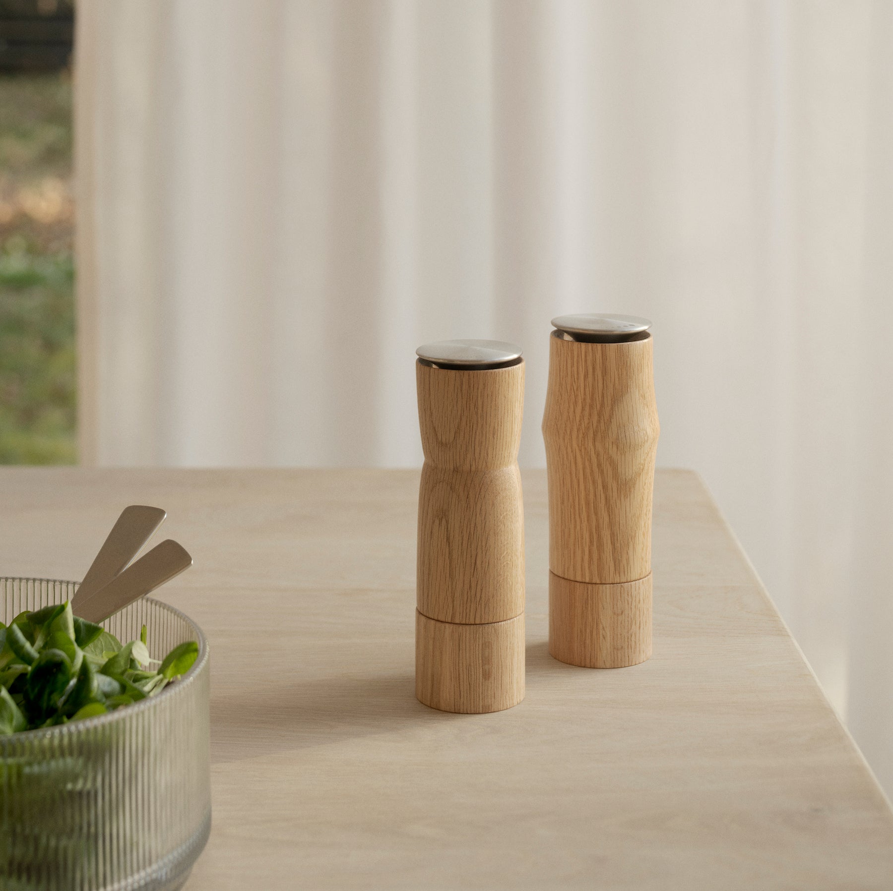 Storm Salt & Pepper Mill Set - Oak