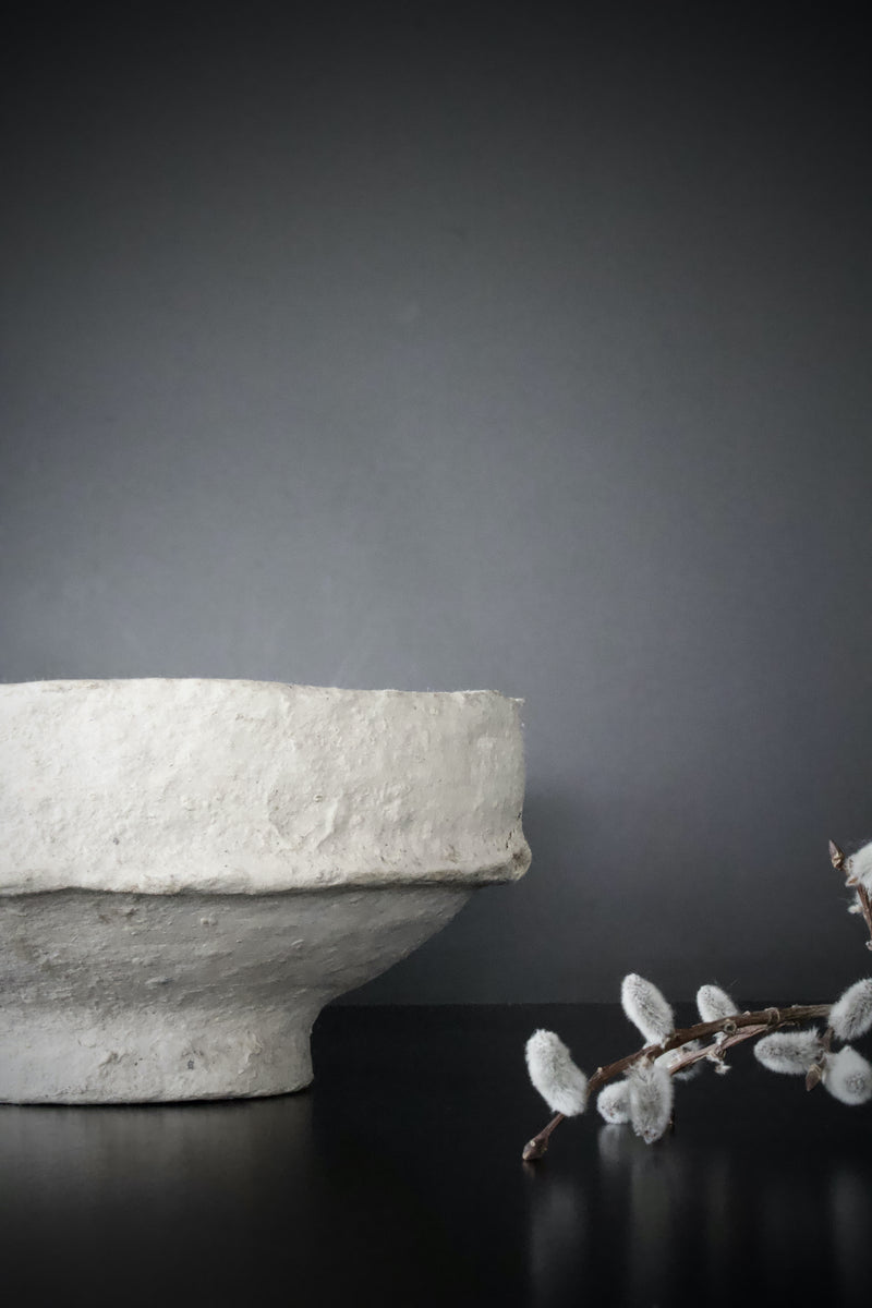 SUSTAIN Sculptural Bowl - large, white