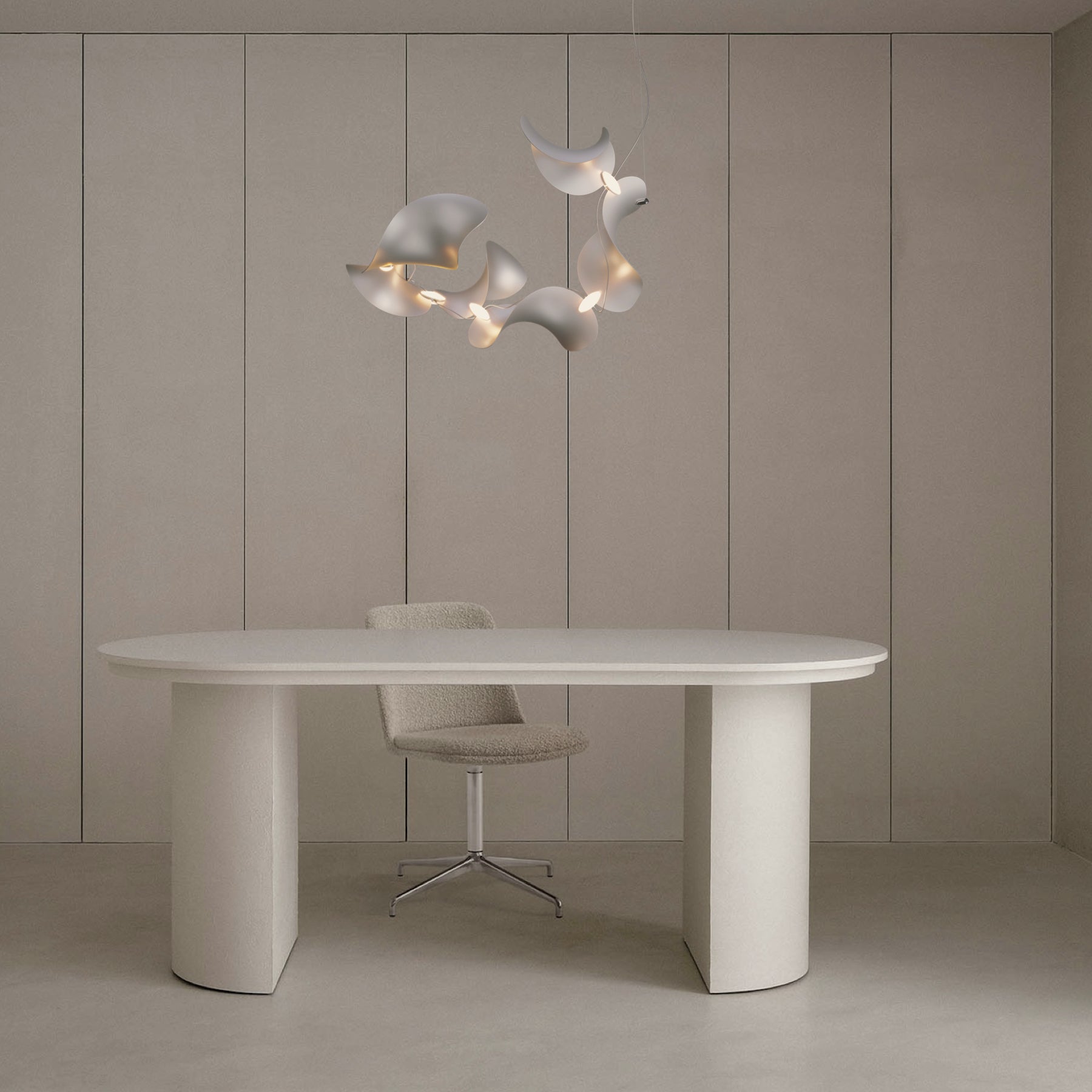 Dune 6 Spiral Chandelier - 2 Finish Options*