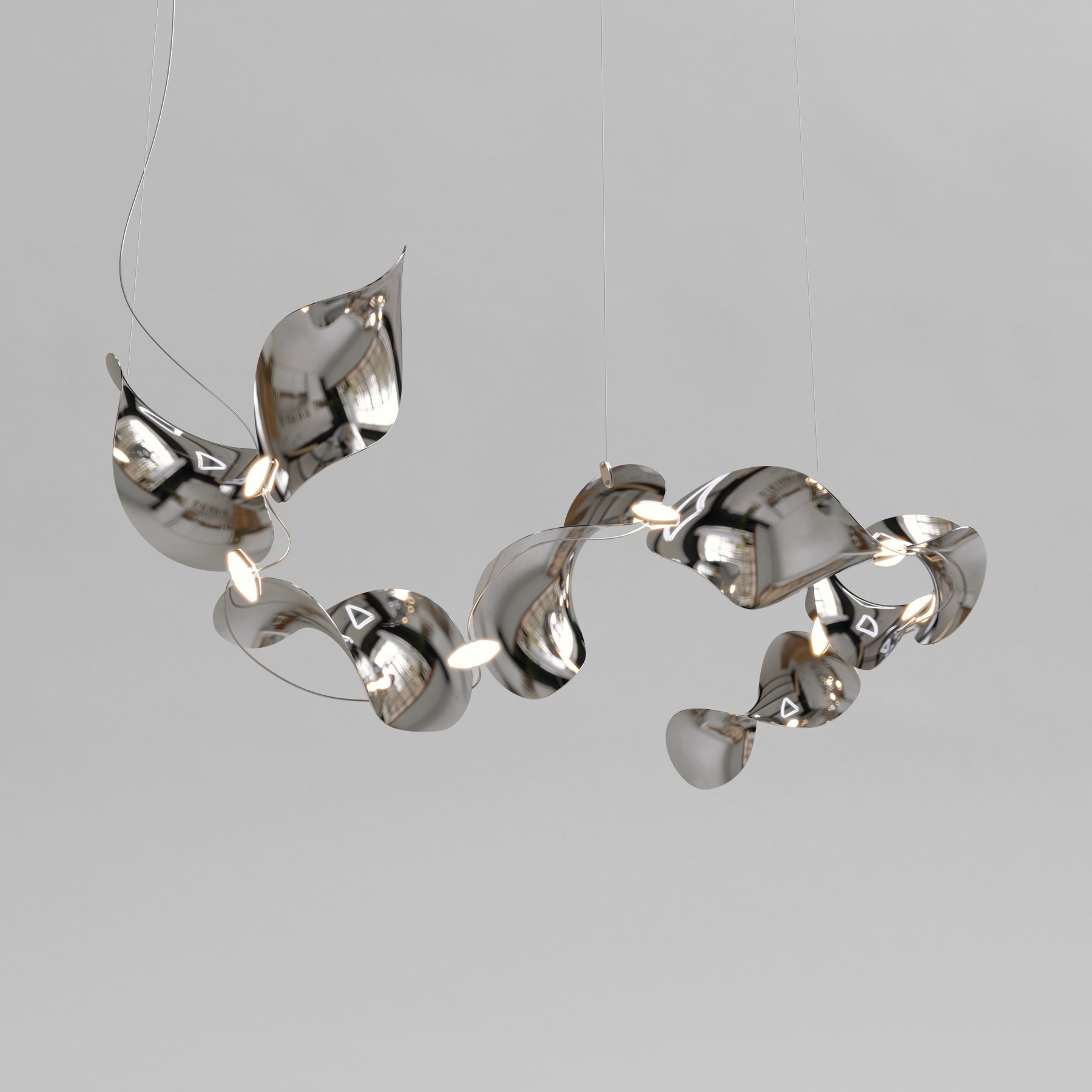Dune 8 Curve Chandelier - 2 Finish Options*