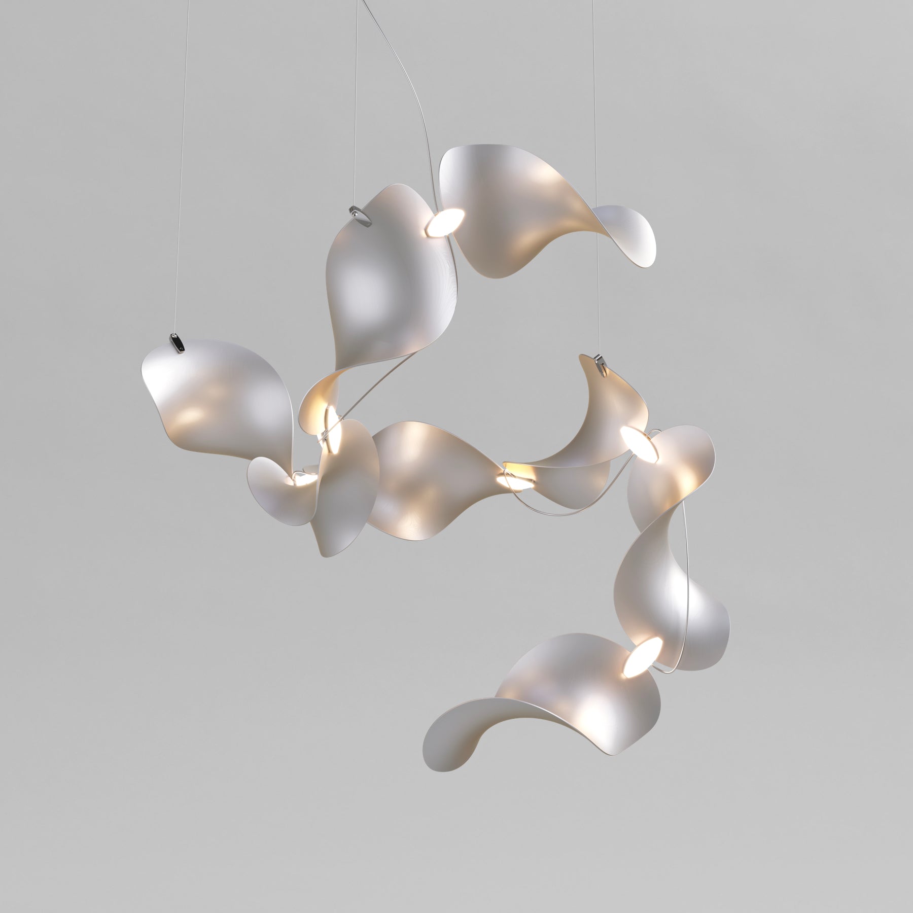 Dune 8 Spiral Chandelier - 2 Finish Options*