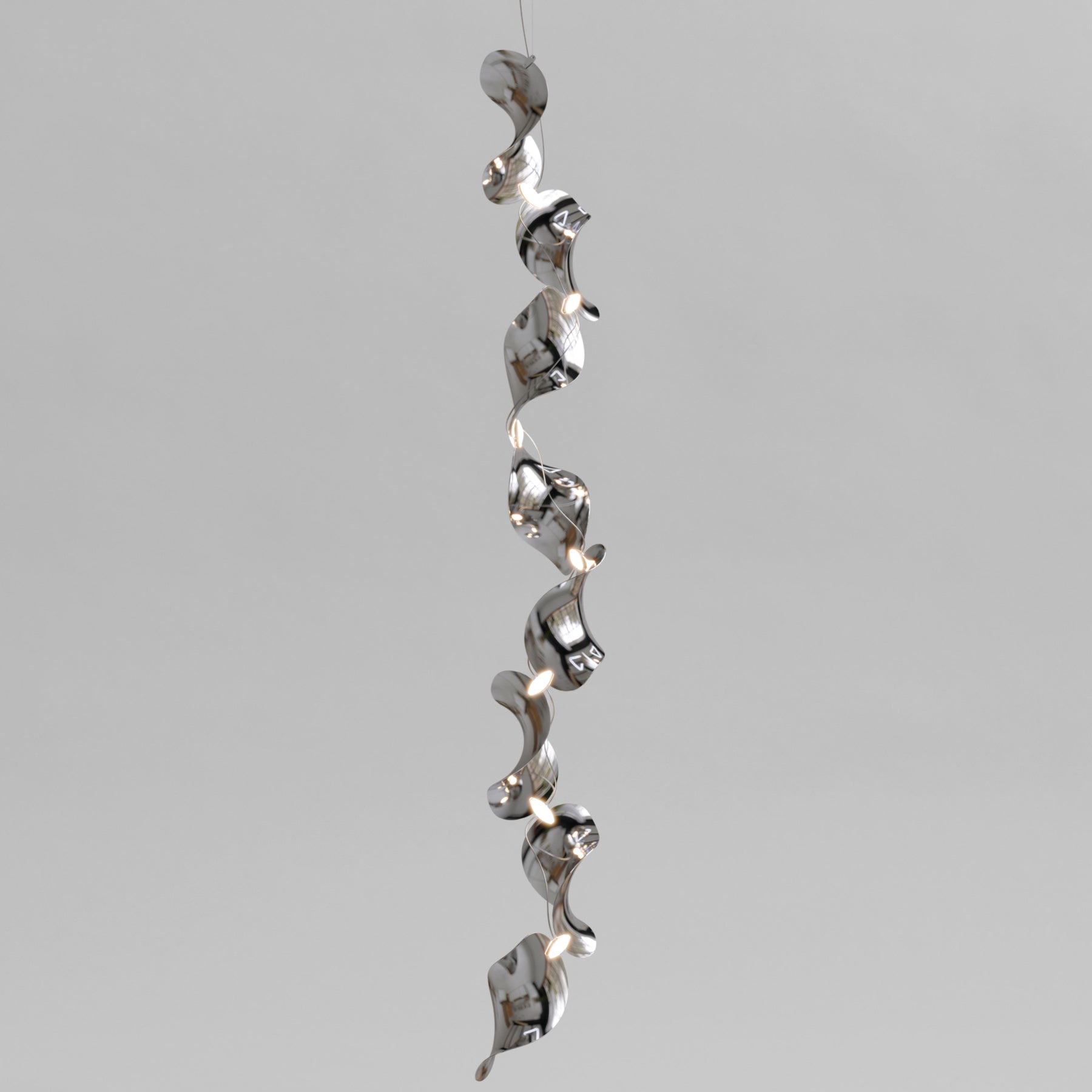 Dune 8 Vertical Line Chandelier - 2 Finish Options*