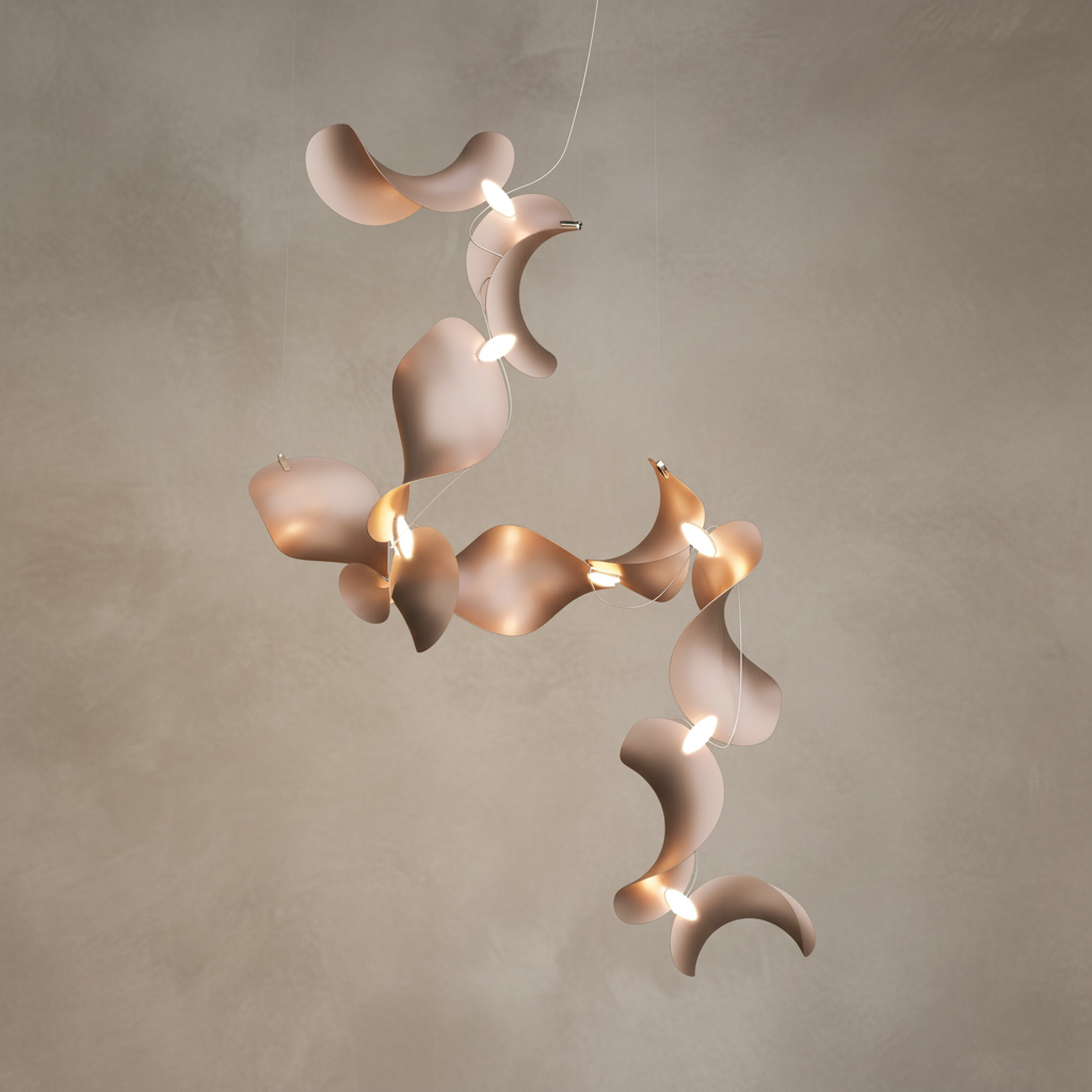 Dune 10 Spiral Chandelier - 5 Finish Options