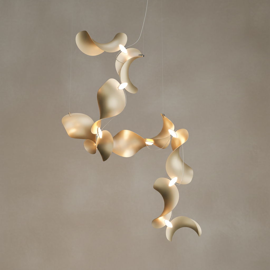 Dune 10 Spiral Chandelier - 5 Finish Options