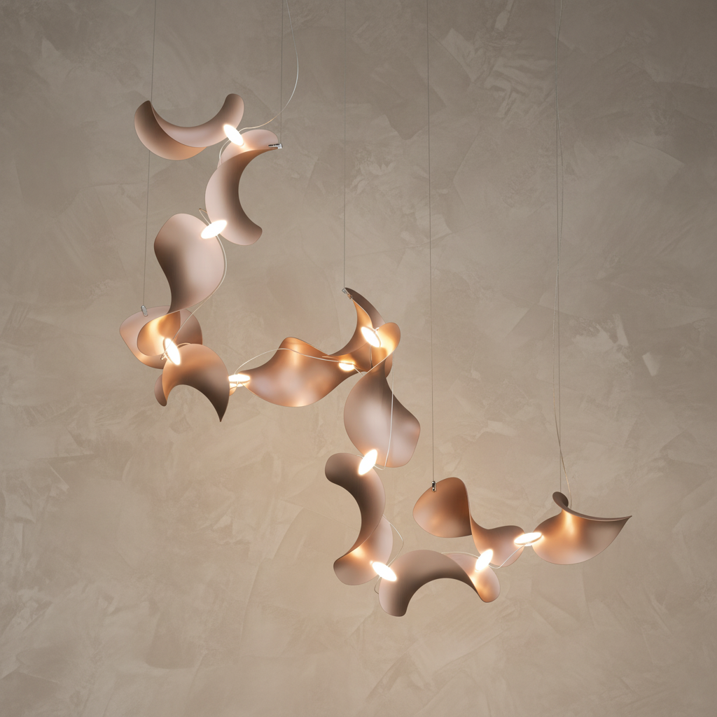 Dune 12 Spiral Chandelier - 5 Finish Options