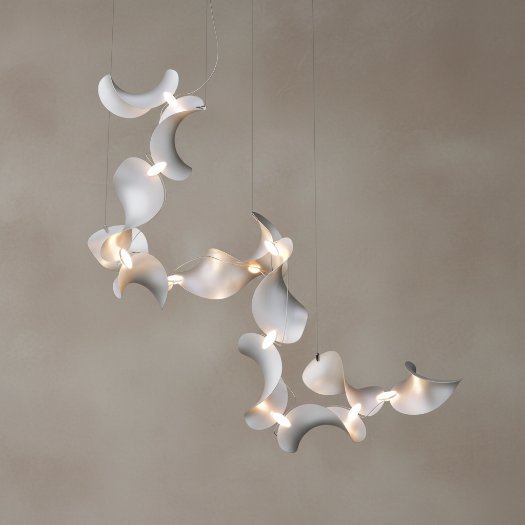 Dune 12 Spiral Chandelier - 5 Finish Options