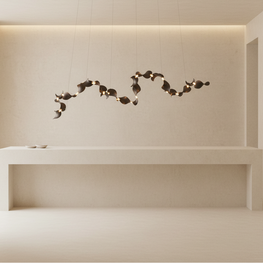 Dune 20 Curve Chandelier - 5 Finish Options