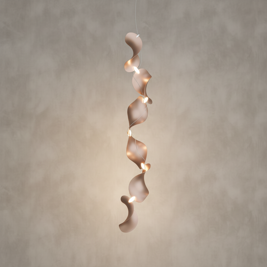 Dune 6 Vertical Line Chandelier - 5 Finish Options