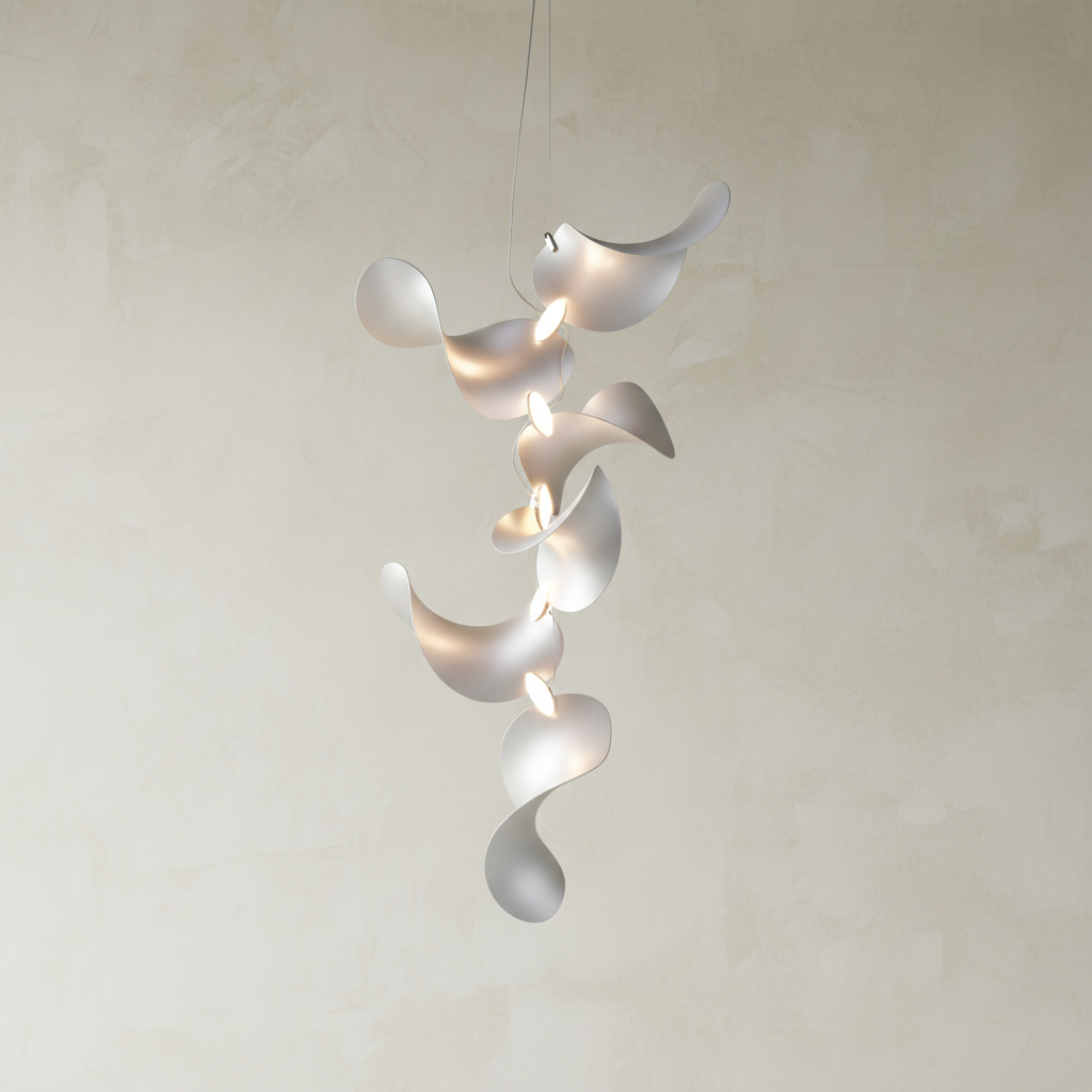 Dune 6 Vertical Cluster Chandelier - 5 Finish Options