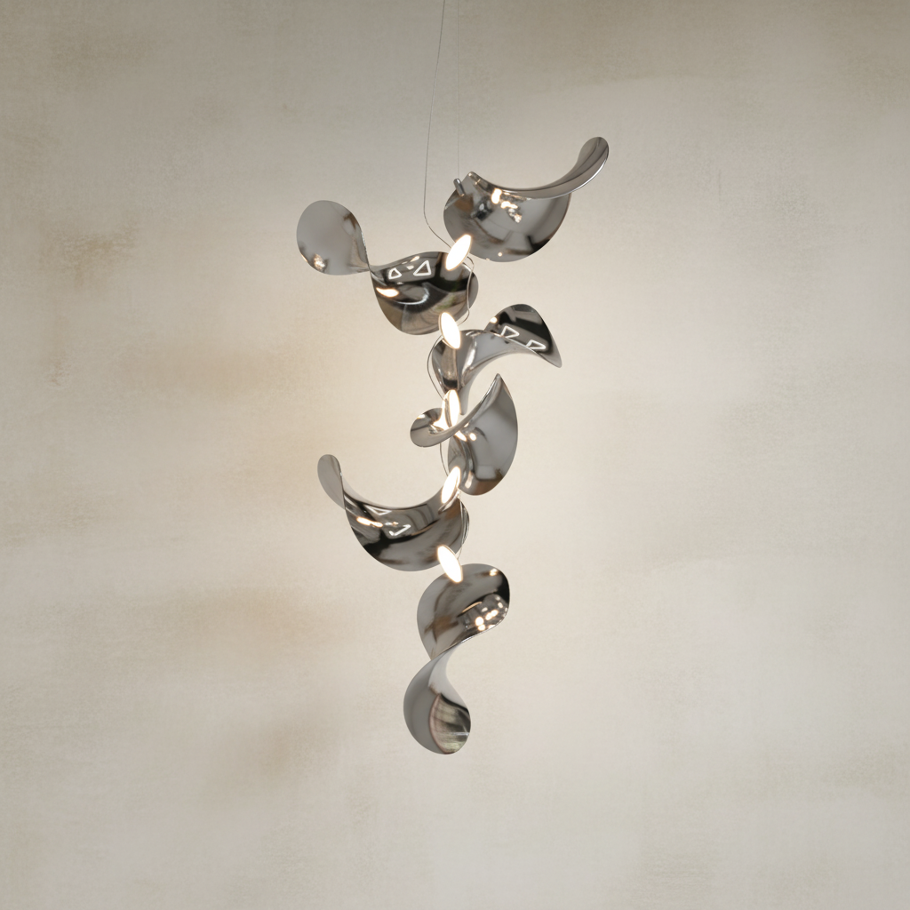 Dune 6 Vertical Cluster Chandelier - 5 Finish Options