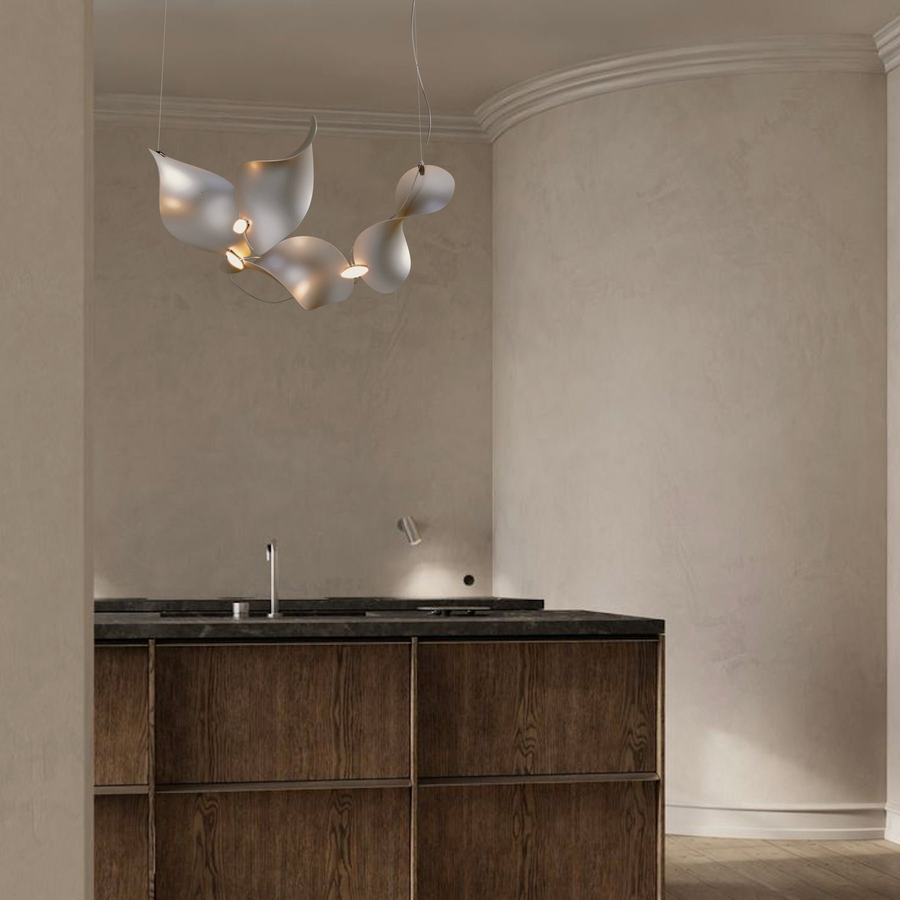 Dune 4 Curve Chandelier - 2 Finish Options*