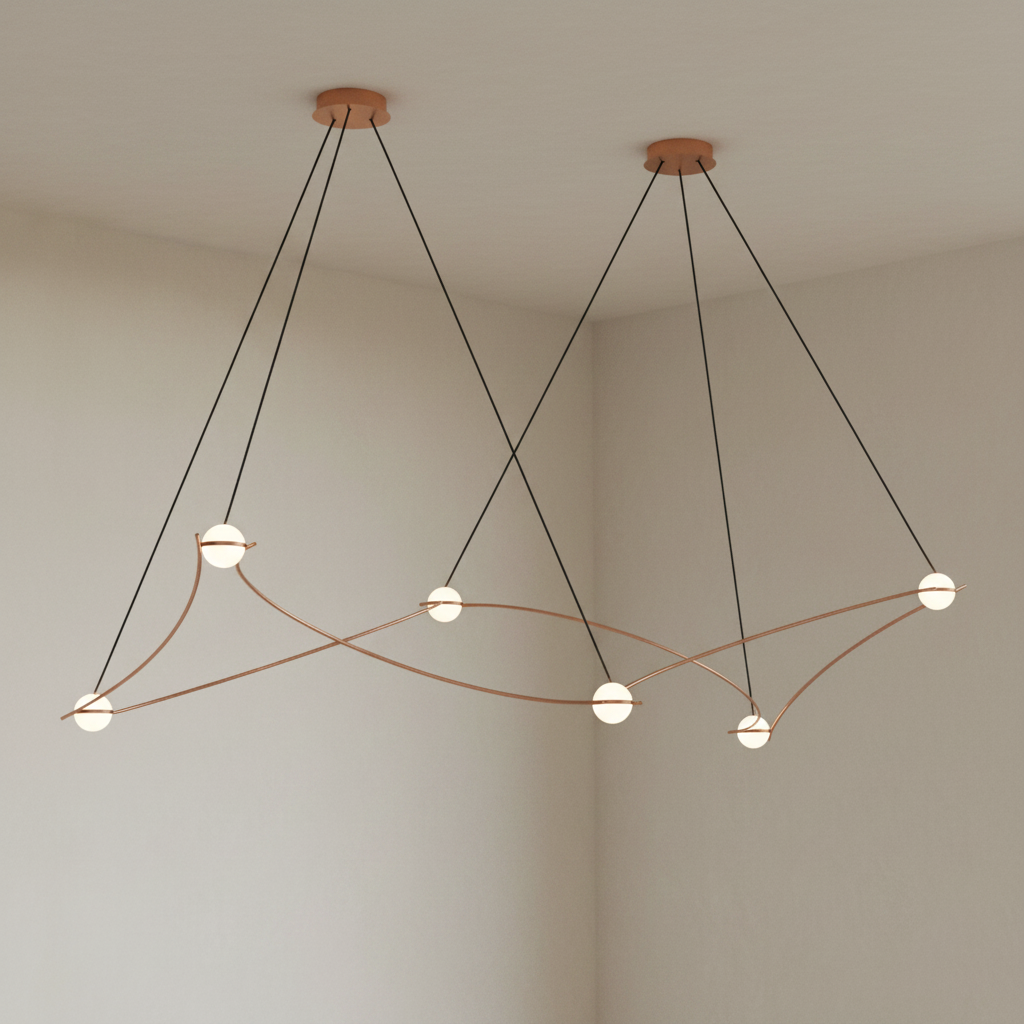 Kosmos 6L Chandelier - 4 Finish Options