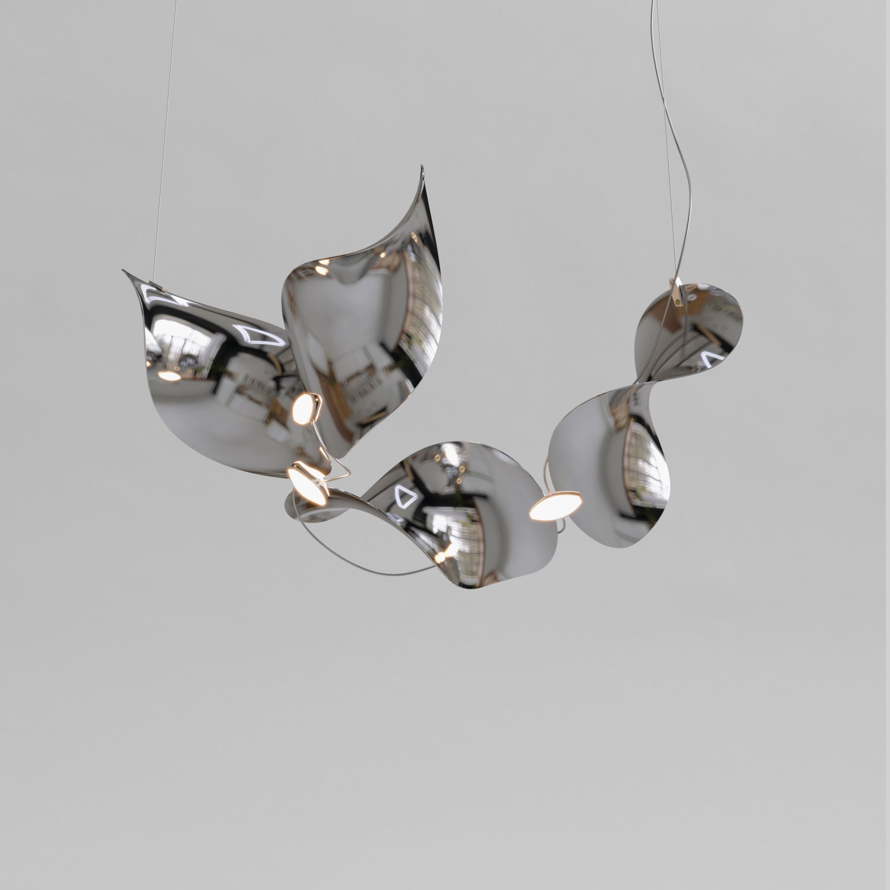 Dune 4 Curve Chandelier - 2 Finish Options*