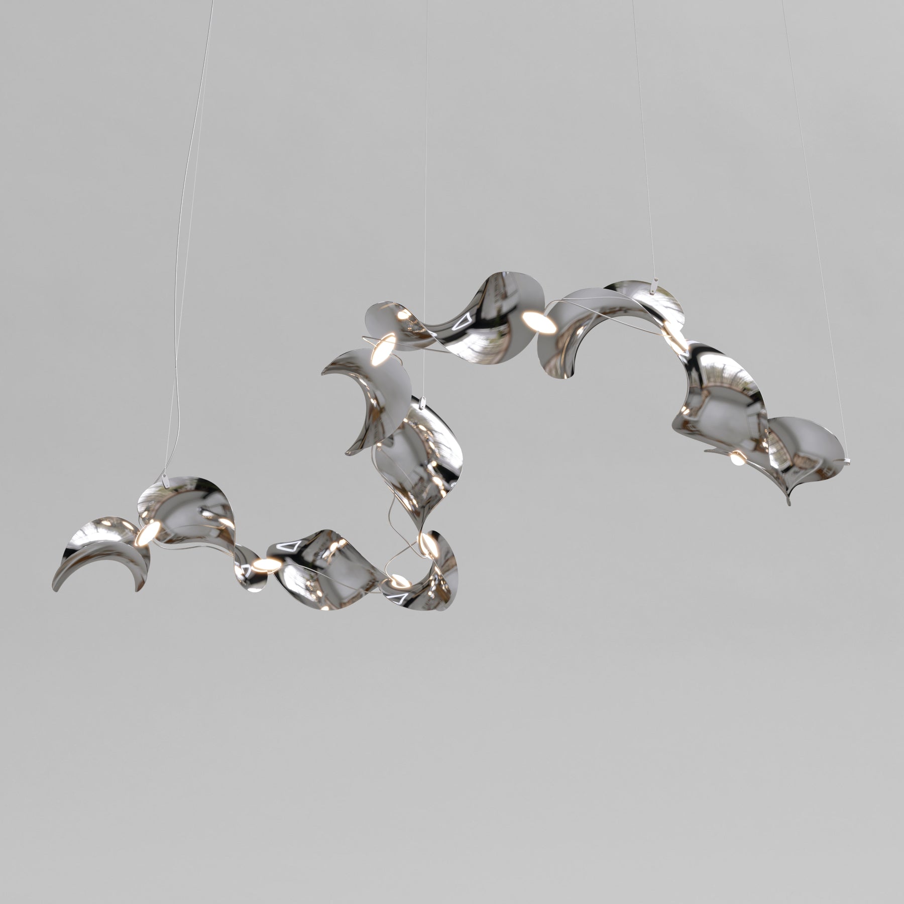 Dune 10 Curve Chandelier - 2 Finish Options*