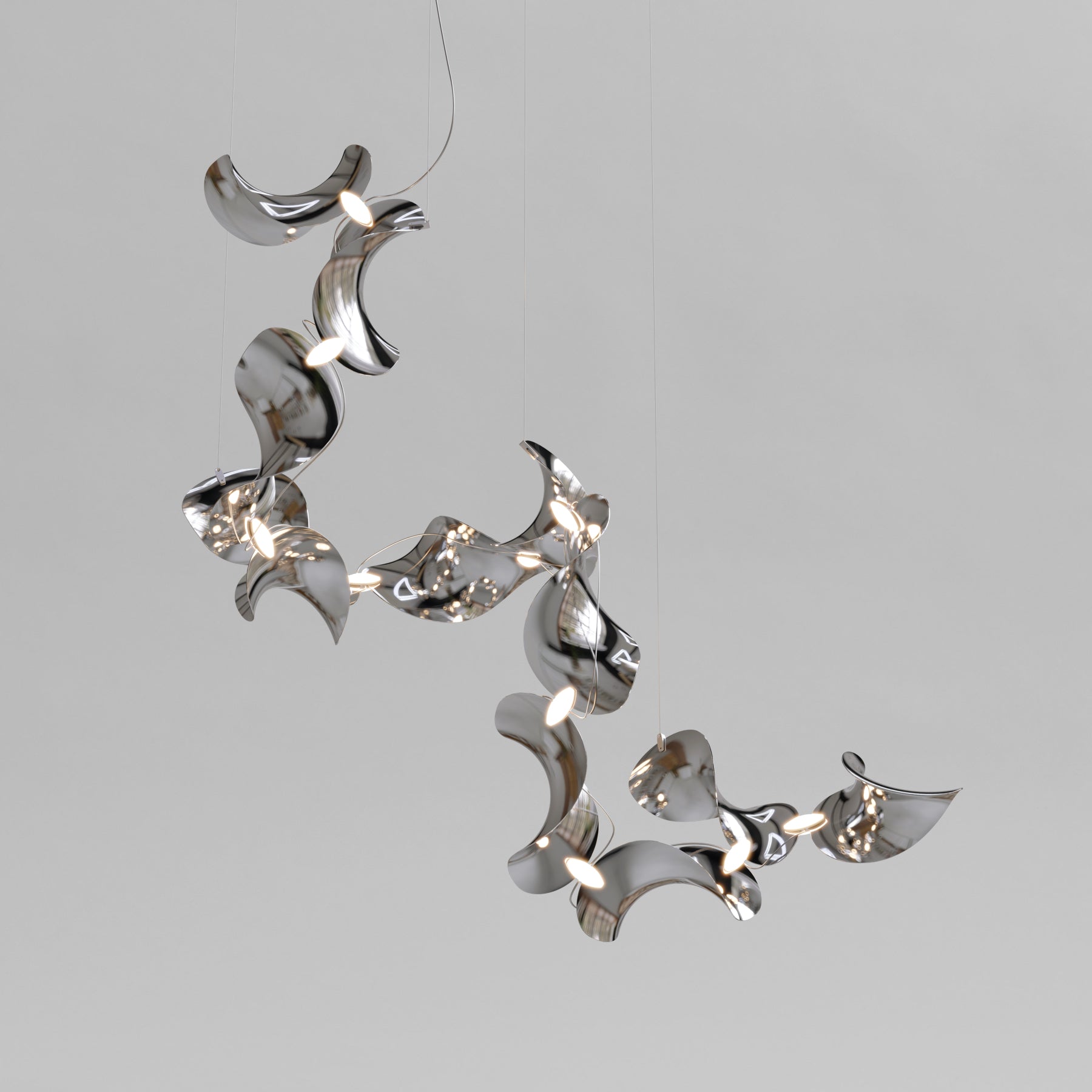 Dune 12 Spiral Chandelier - 2 Finish Options*