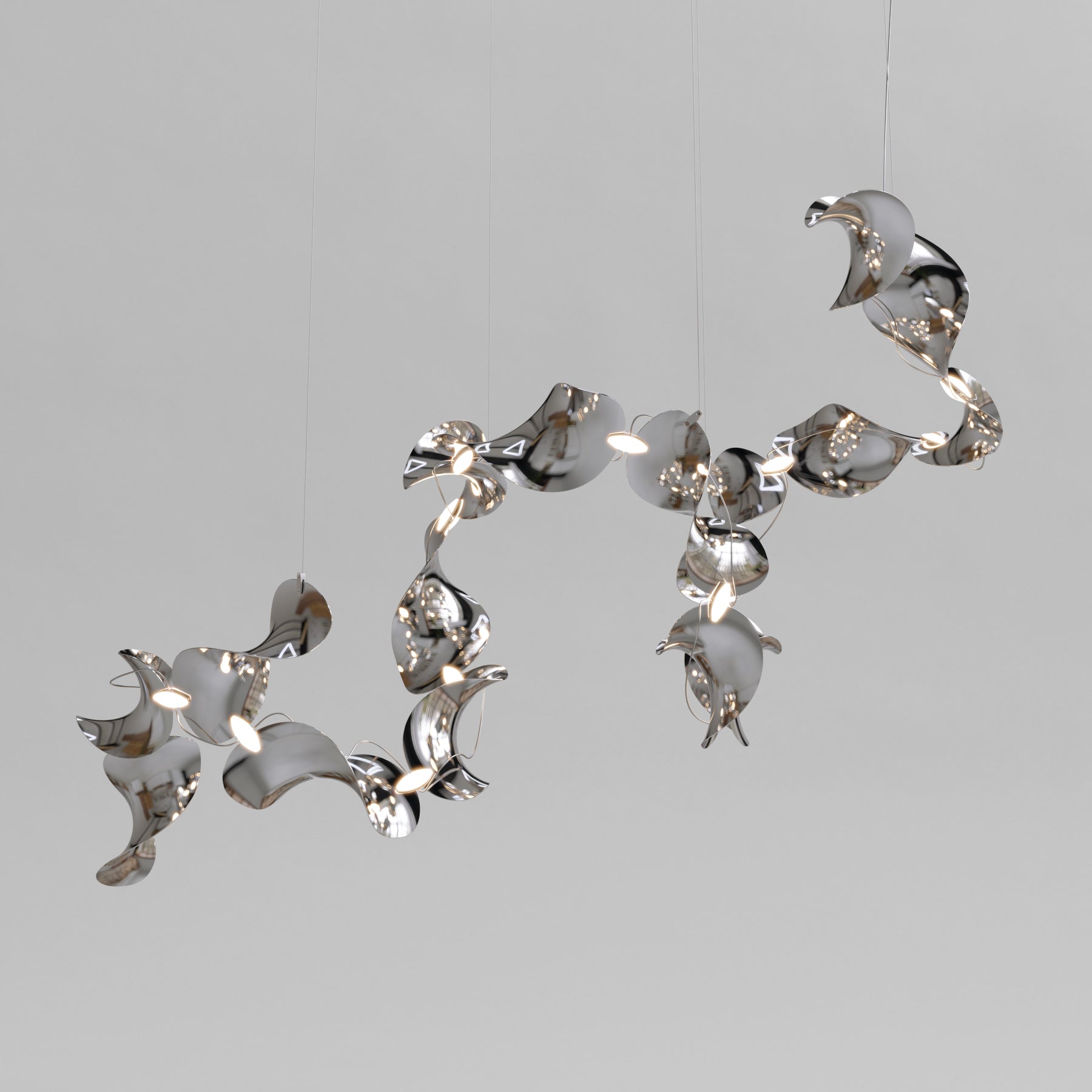 Dune 16 Spiral Chandelier - 2 Finish Options*