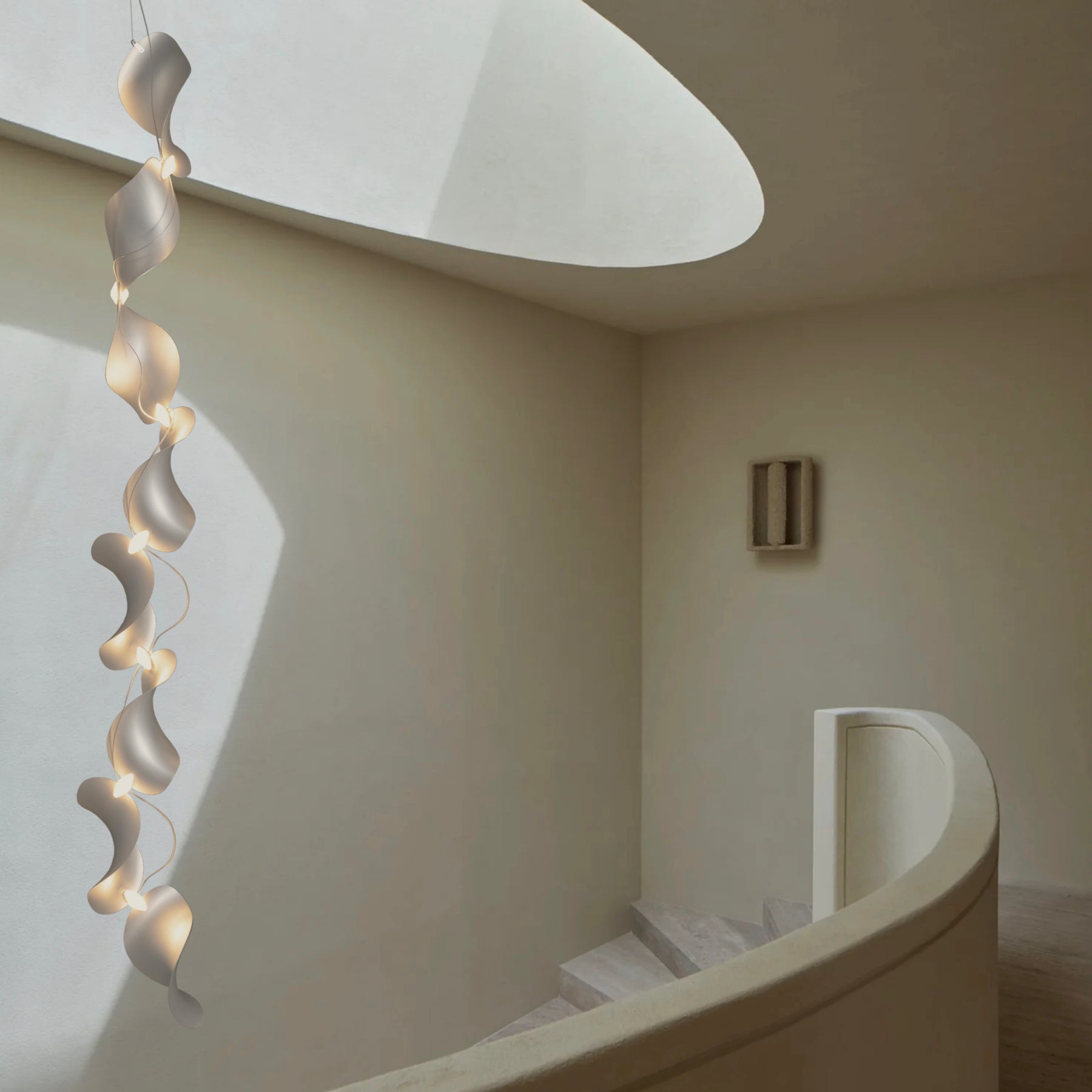 Dune 8 Vertical Line Chandelier - 2 Finish Options*