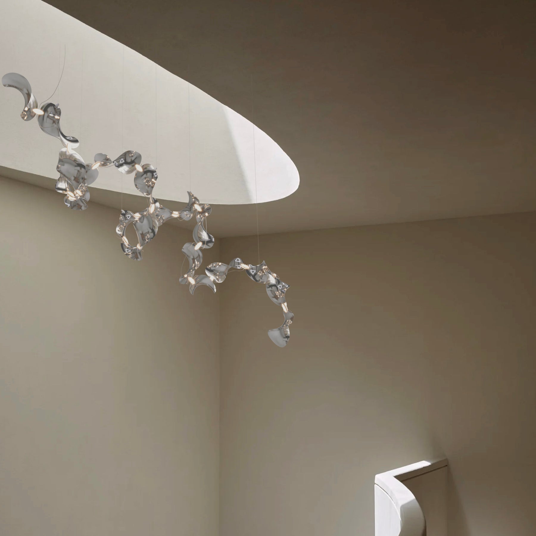 Dune 20 Spiral Chandelier - 2 Finish Options*