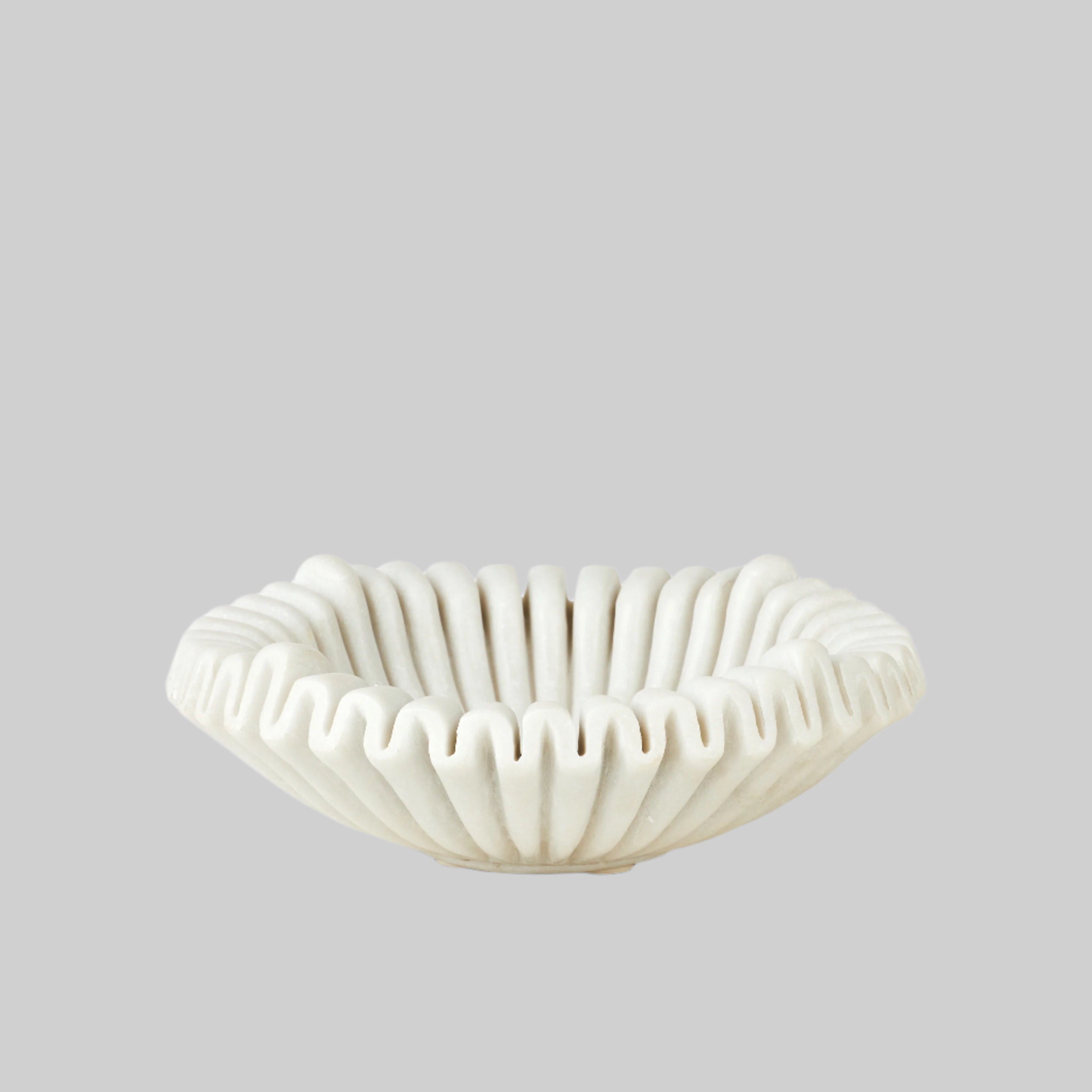 Marblelous scallop bowl, large