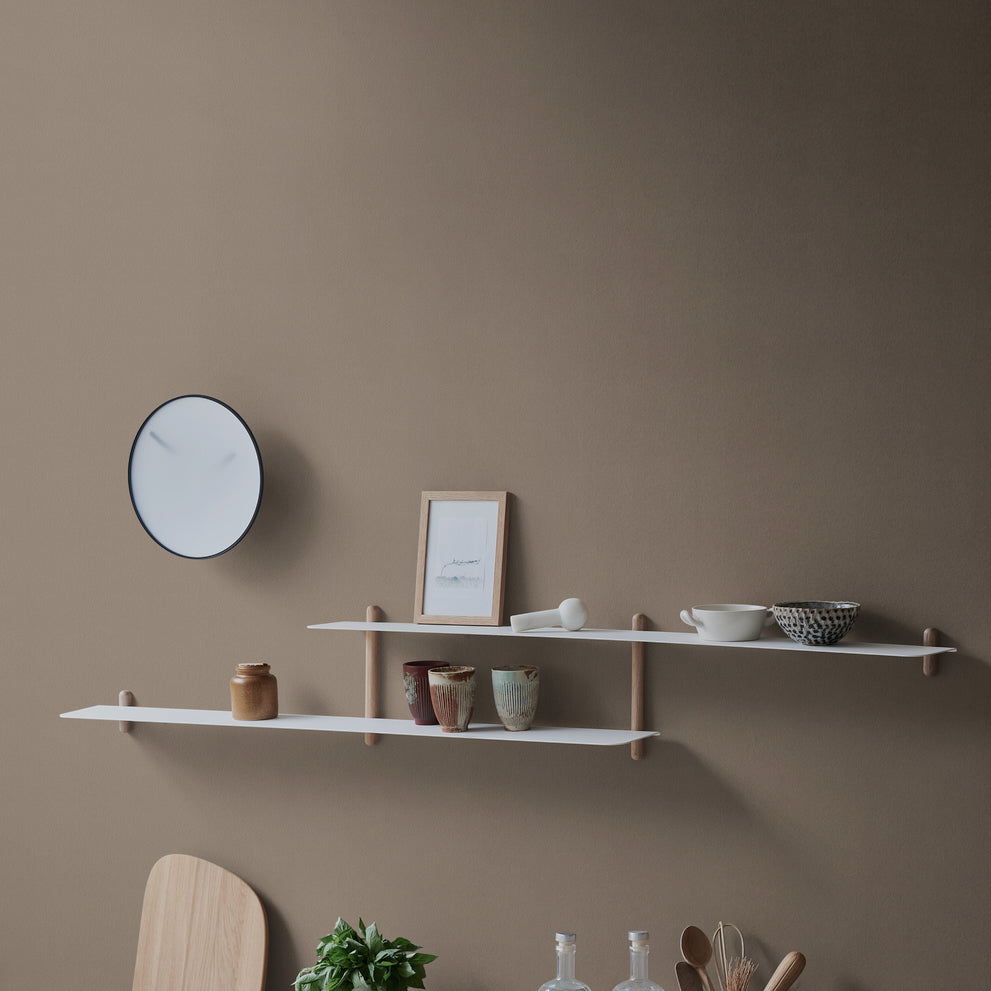 NIVO Shelf Small H - light oak/white