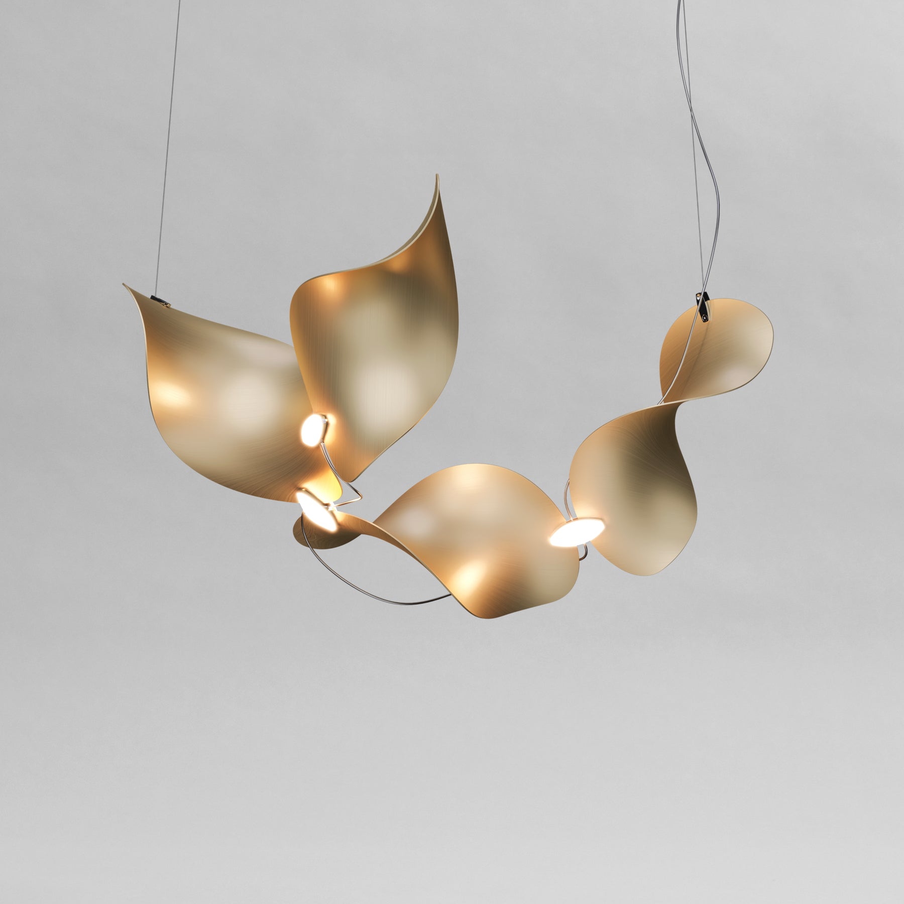 Dune 4 Curve Chandelier - 5 Finish Options*