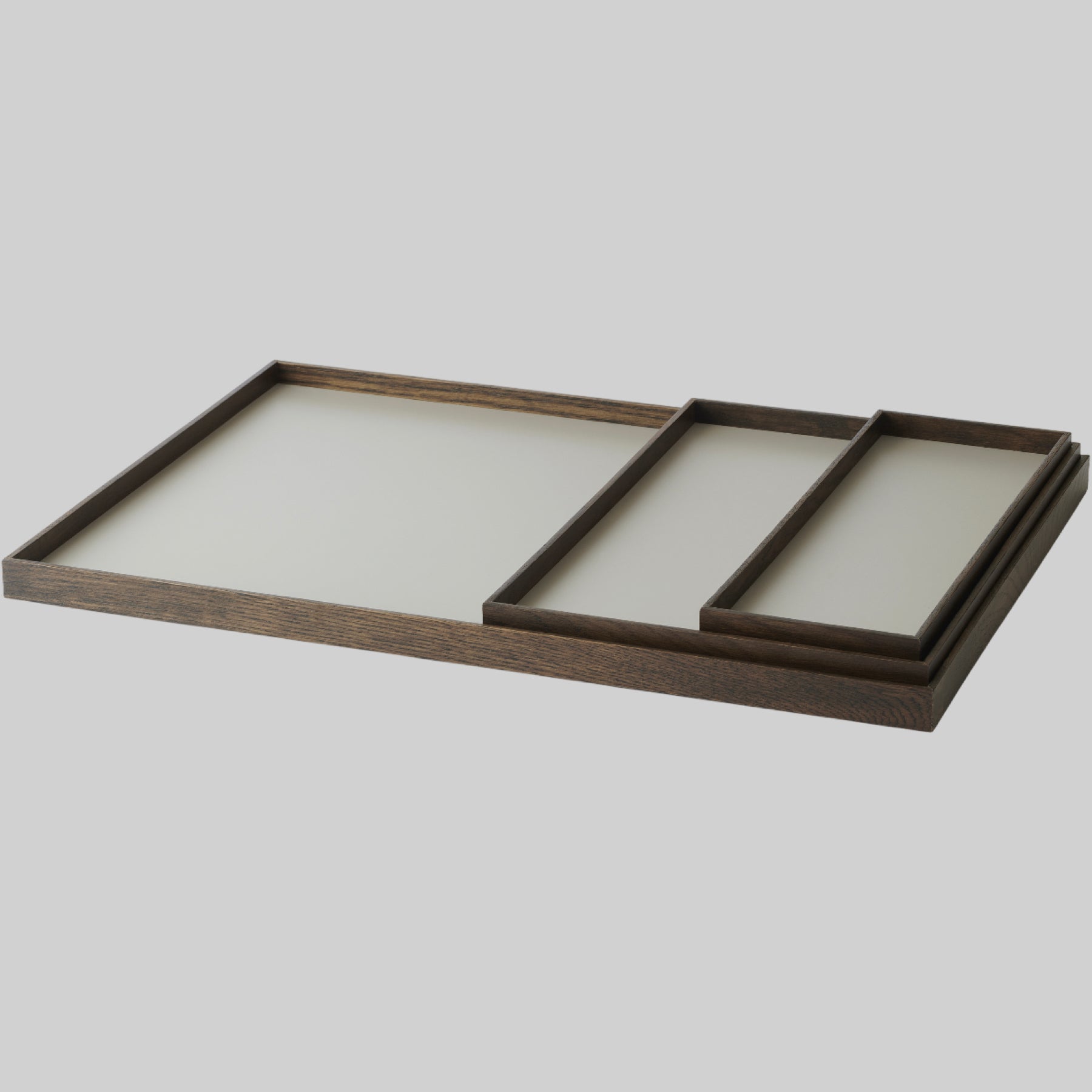 FRAME tray medium, smoked oak/grey