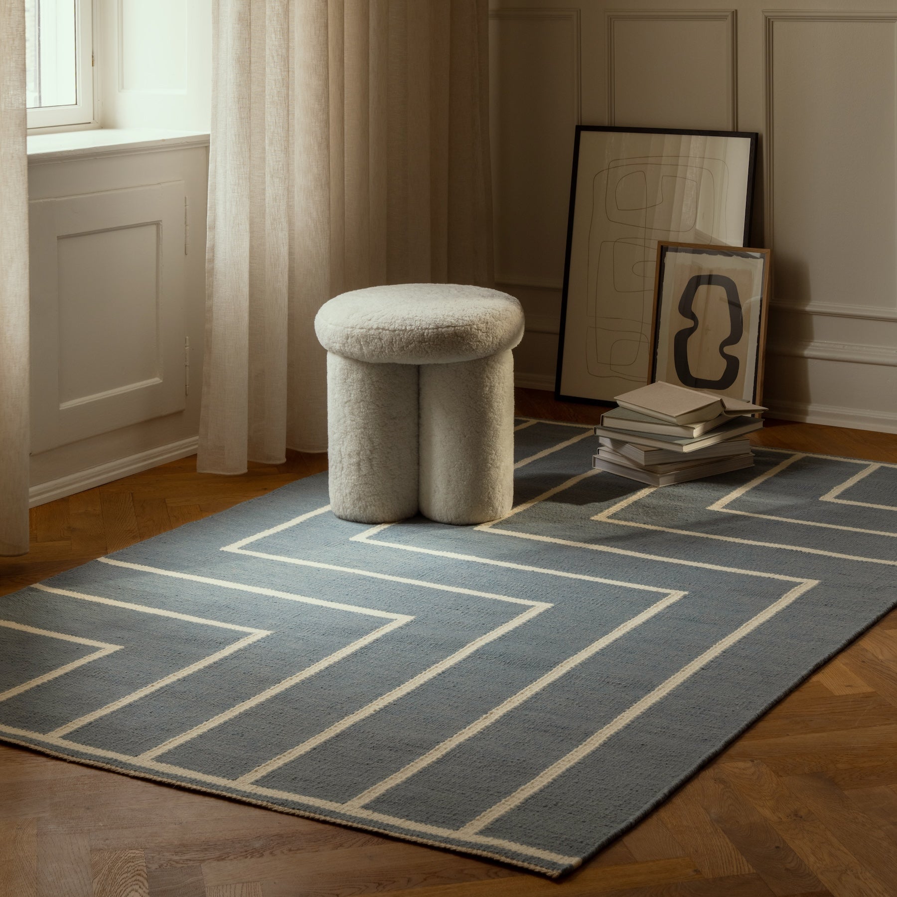 Vibeke Klint Rug VK-1, Light Blue - 3 Standard Sizes