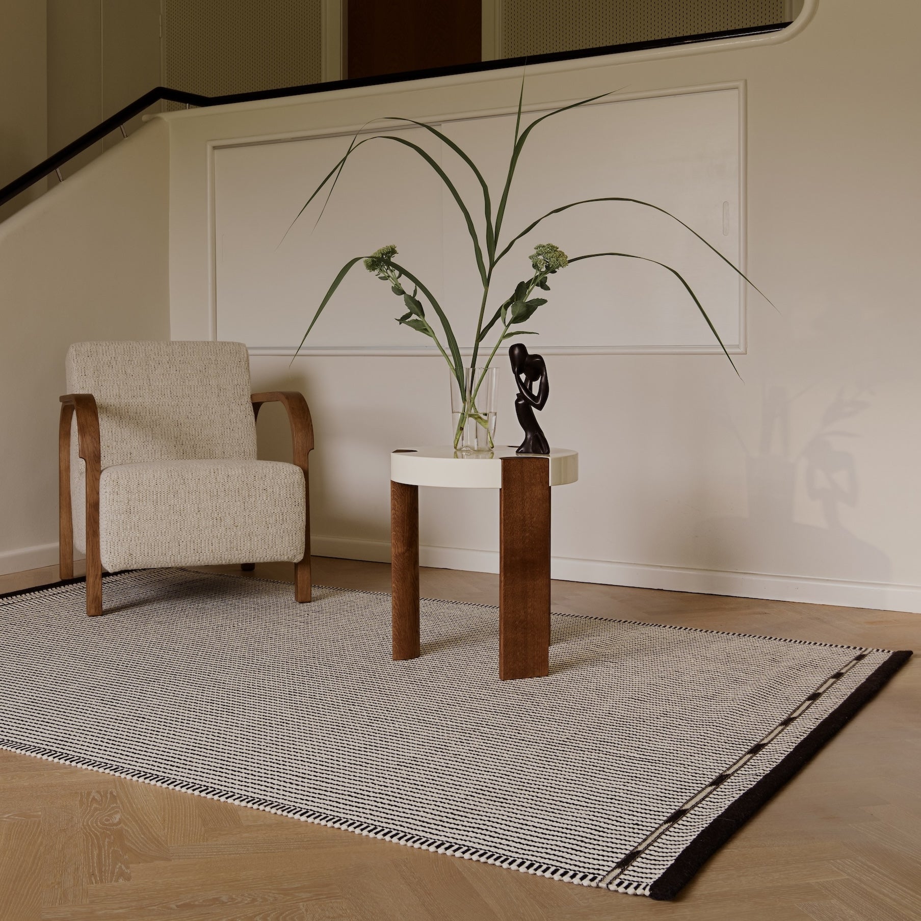 Vibeke Klint Rug VK-3, Off-White-Black - 3 Standard Sizes