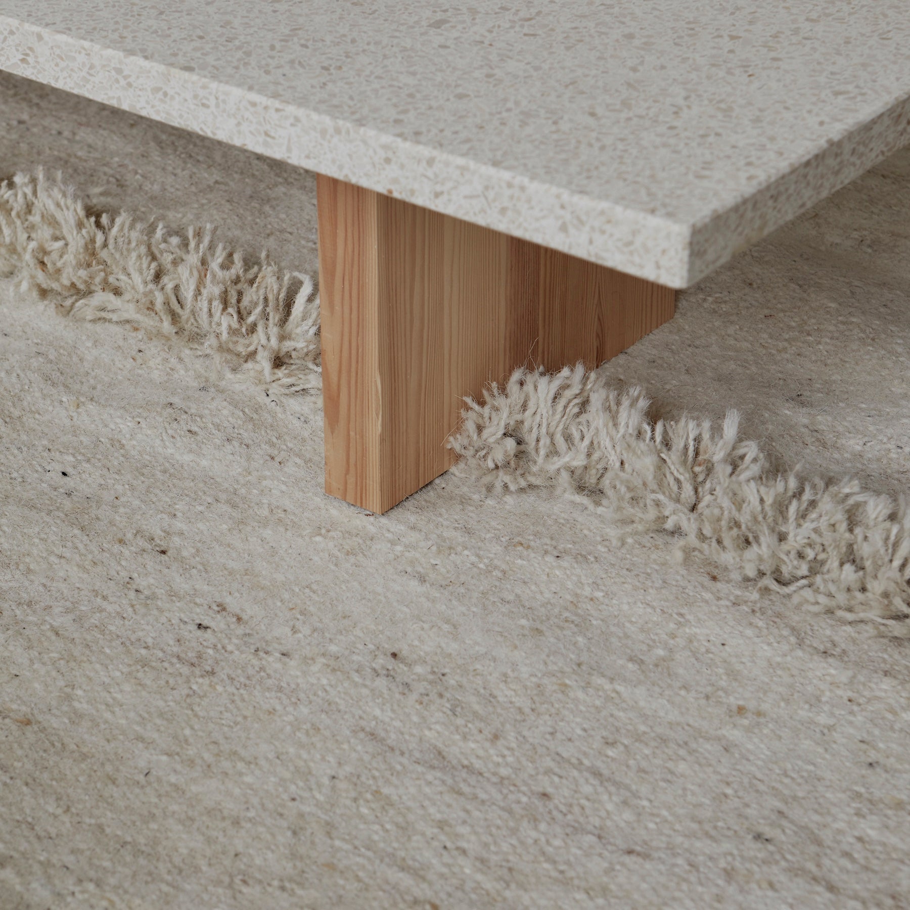 Nurja - White + White - Hand Woven Rug