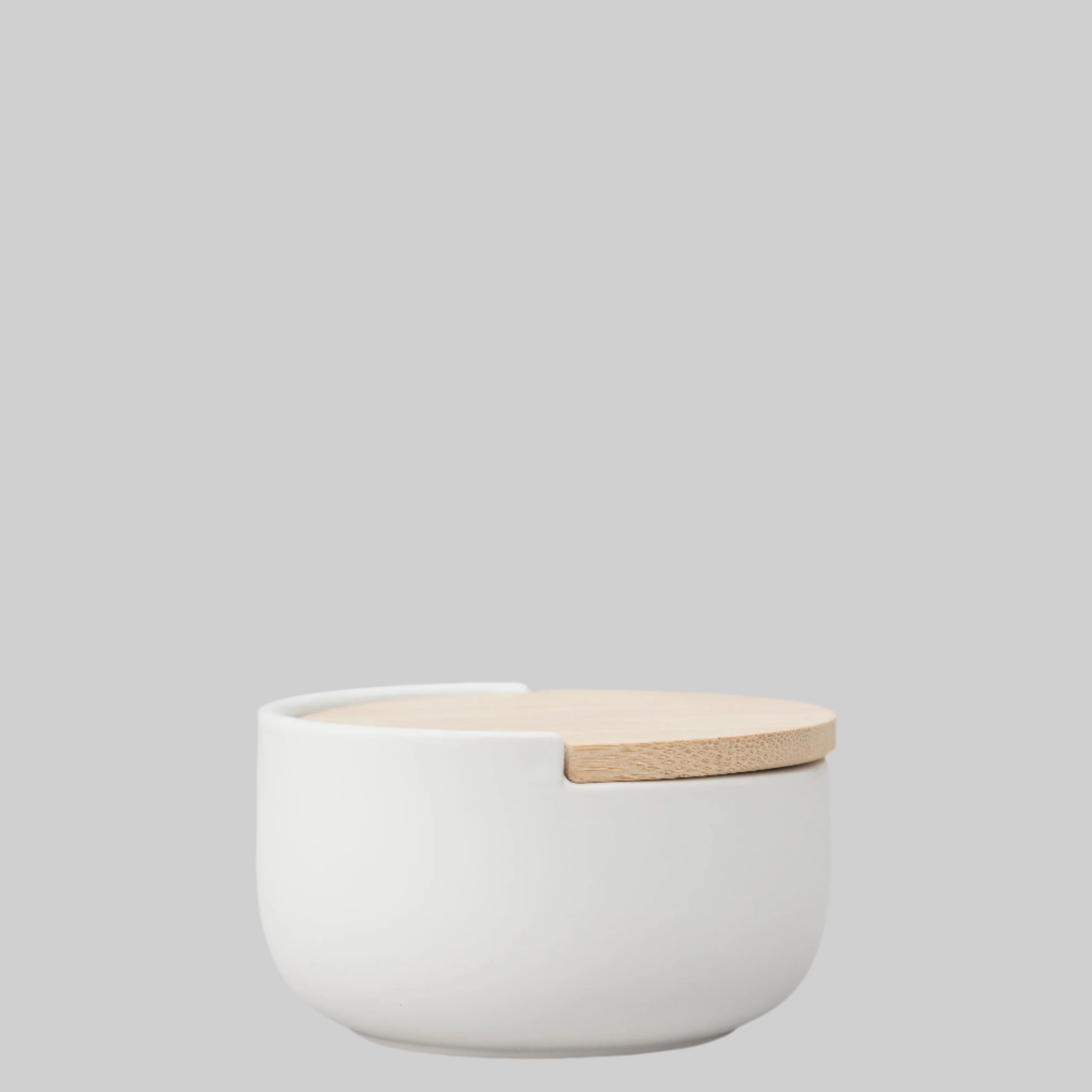 Loop with wood lid - salt cellar/sugar bowl