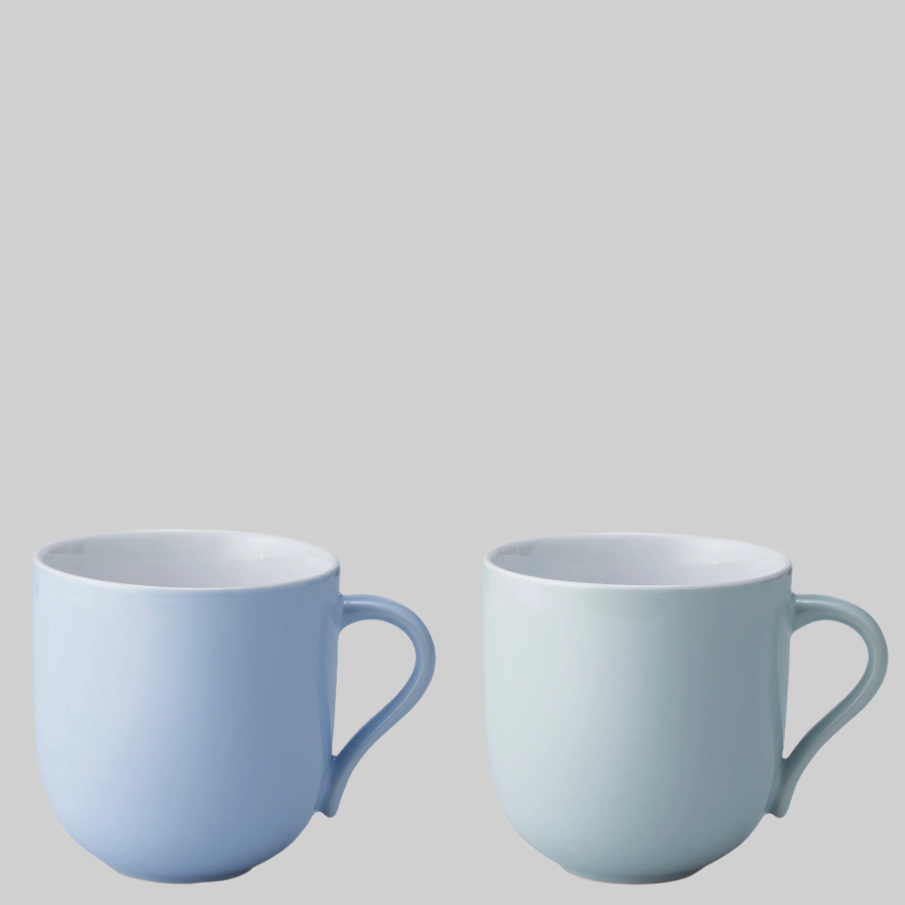 Emma coffee/latte mug, blue - set of 2