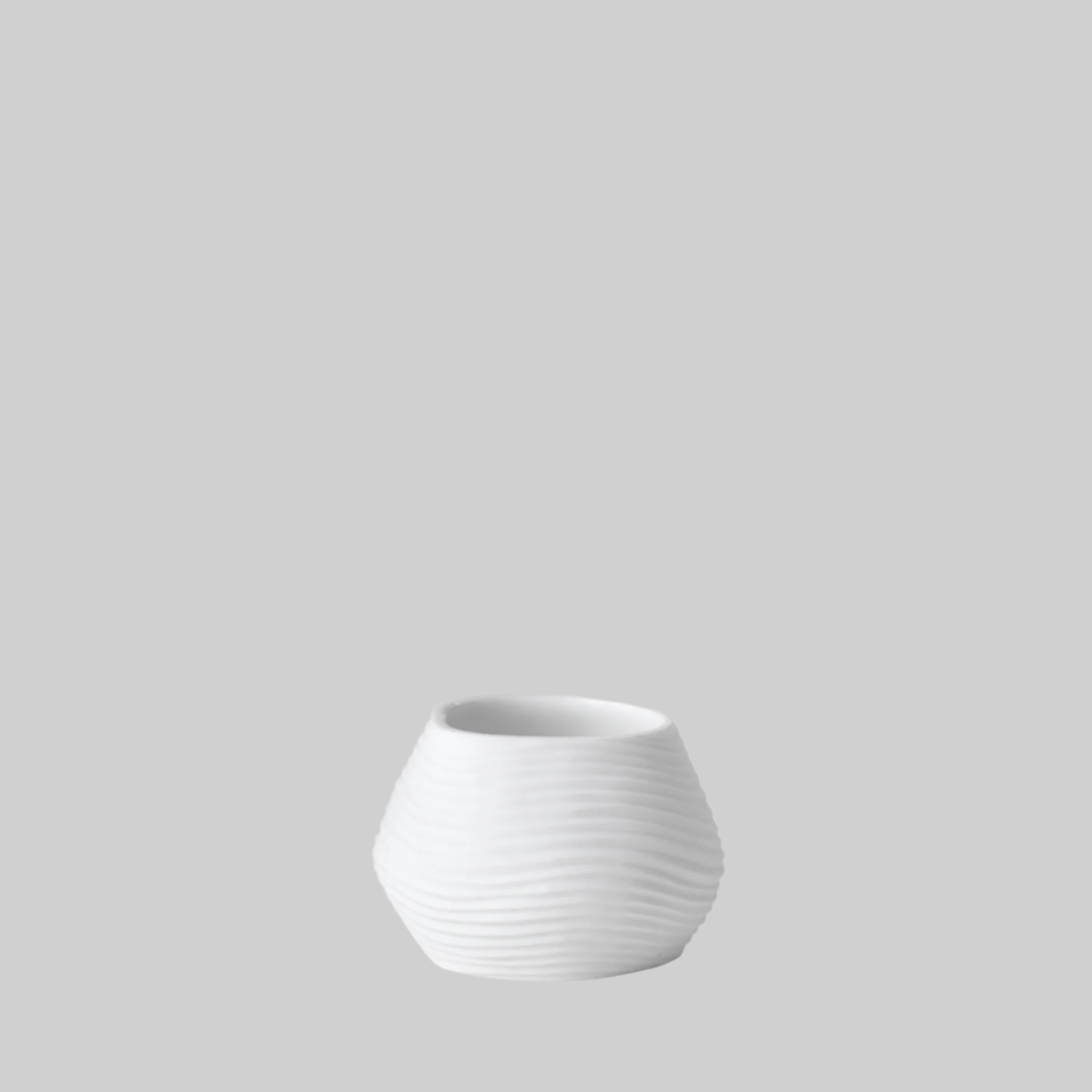 Organic candle holder - white