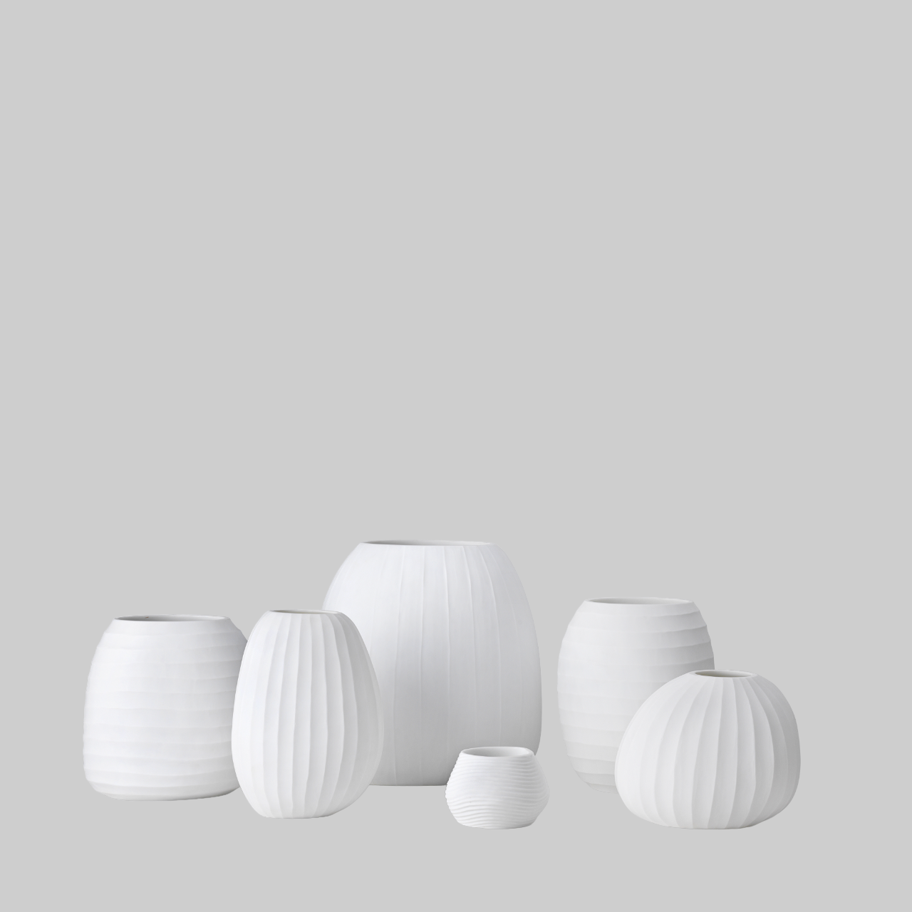 Organic vase 04 - white