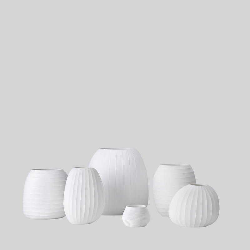Organic vase 05 - white