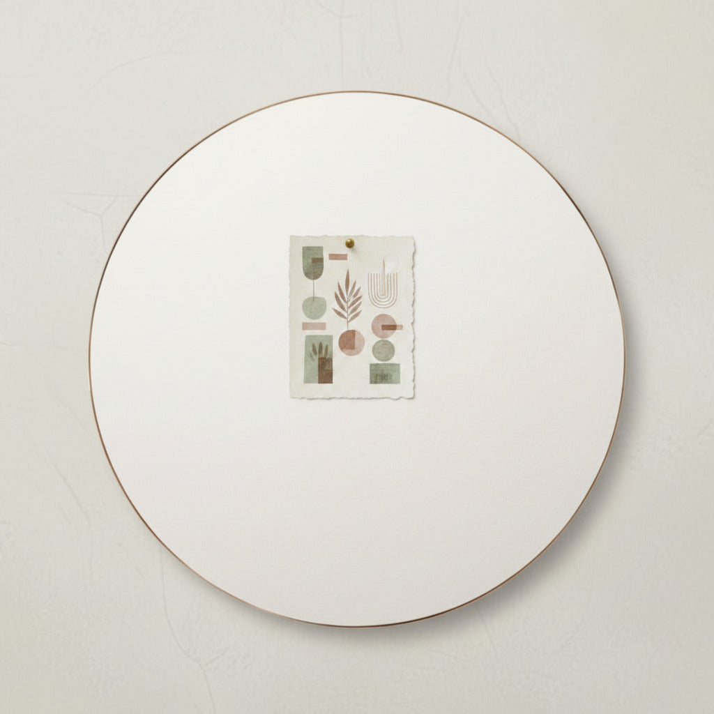RETELL pinboard - white brass