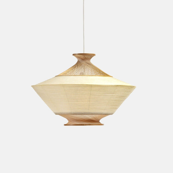 Pendant light made of bamboo and paper