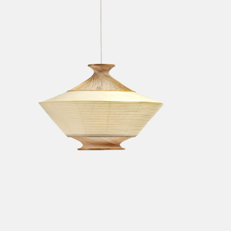 Pendant light made of bamboo and paper