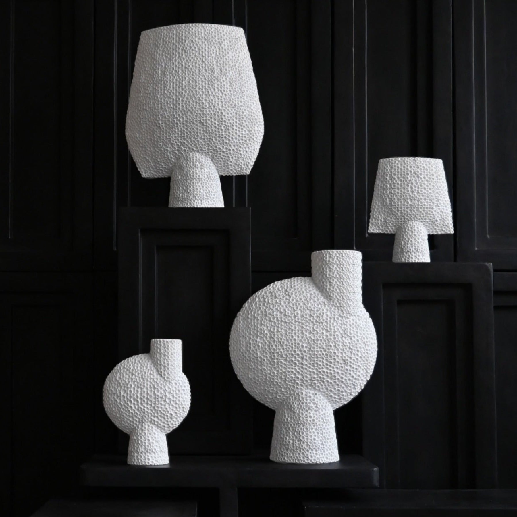 Sphere Vase Bubl, Shisen, Big - Bone White