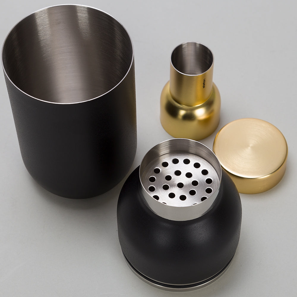 Collar Cocktail Shaker, Black & Brass