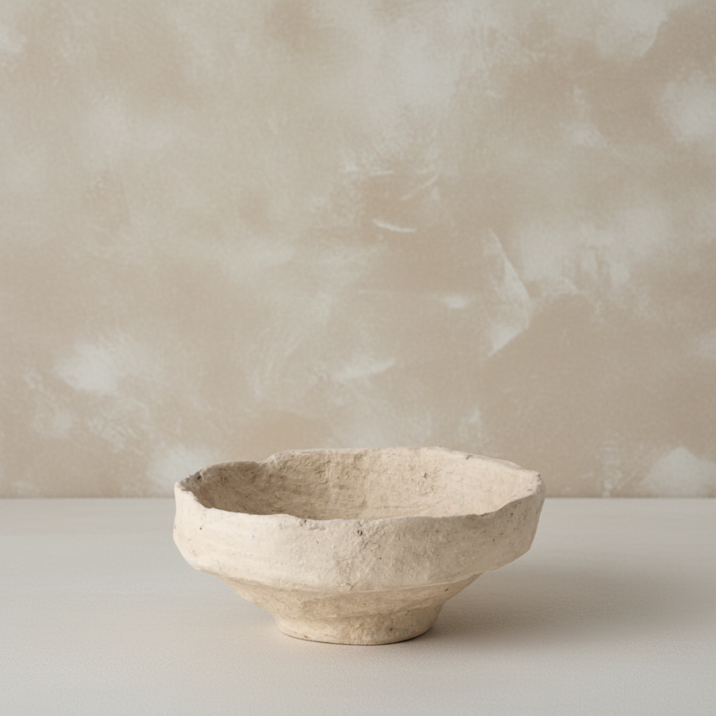 SUSTAIN Sculptural Bowl - medium, sand