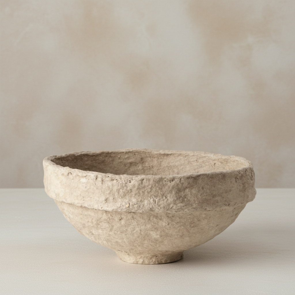 SUSTAIN Sculptural Bowl - large, sand